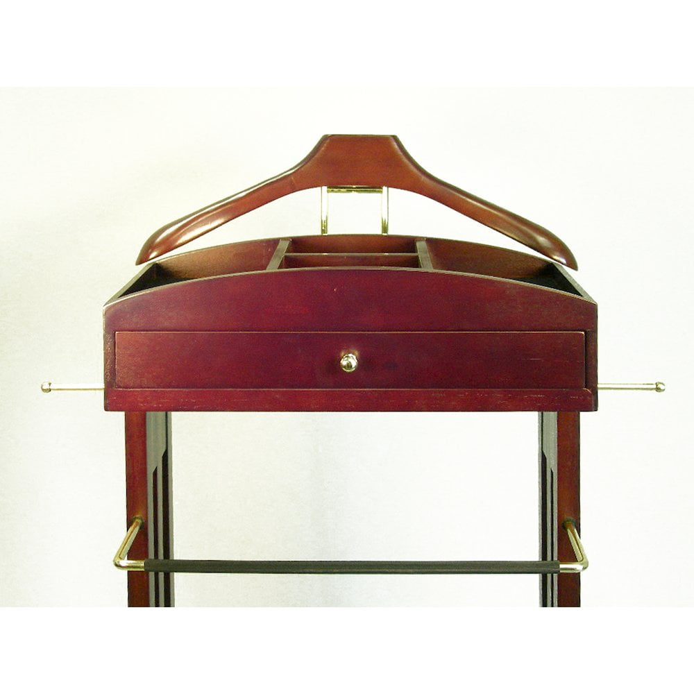 Vl16226 Milan Jewelry Valet, Solid Wood with Dark Walnut Finish, Bronze Hardware.