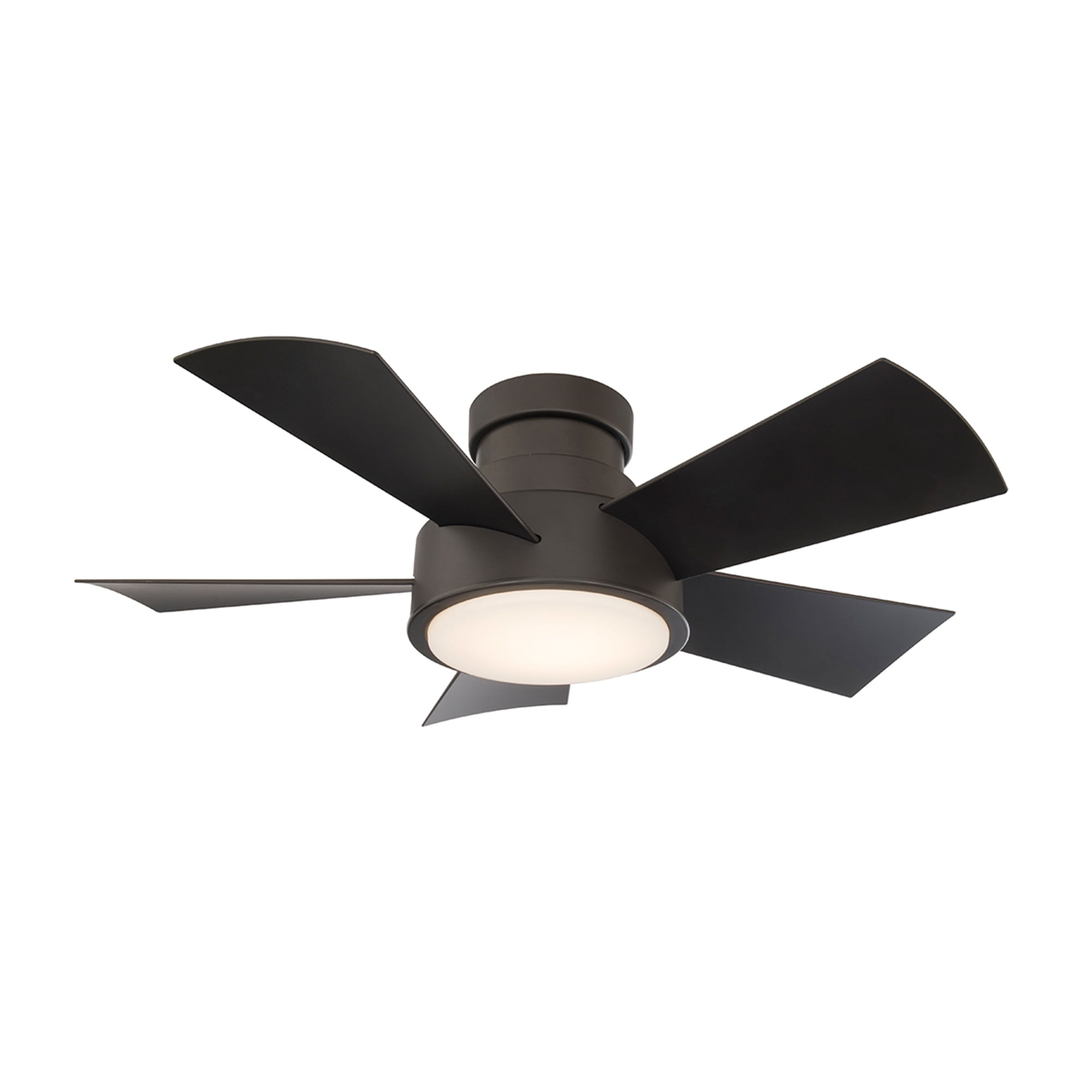 Vox Indoor and Outdoor 5-Blade Smart Flush Mount Ceiling Fan 38in Bronze with 3000K LED Light Kit and Remote Control