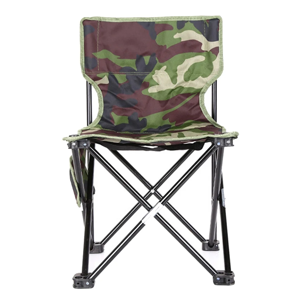 Voiceine Fashion Camouflage Folding Chair Light Portable Casual Fishing Chair Outdoor Camping Beach Chair (Medium, Random Pattern)