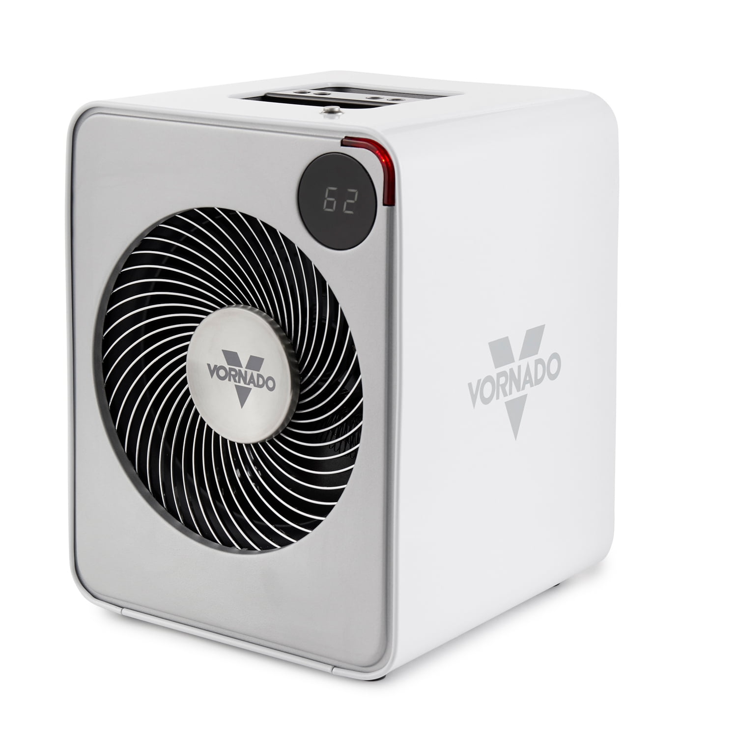 Vornado VMH500 Space Heater 2 Setting Whole Room Vortex Auto Timer Metal, White
