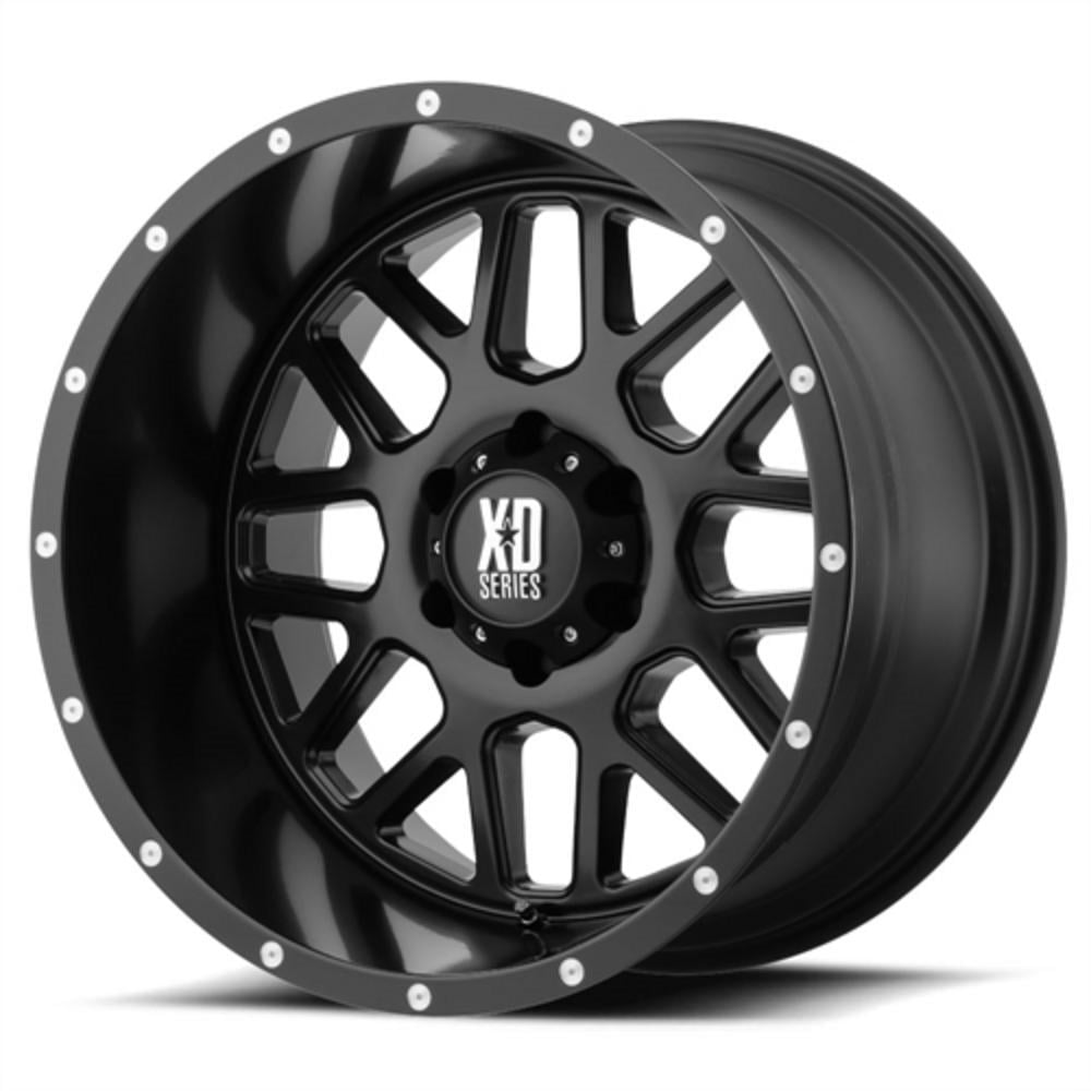 XD Wheels Grenade XD820, 17x9 with 5x5.0 Bolt Pattern - Satin Black Milled - XD82079050712N Wheel Rim