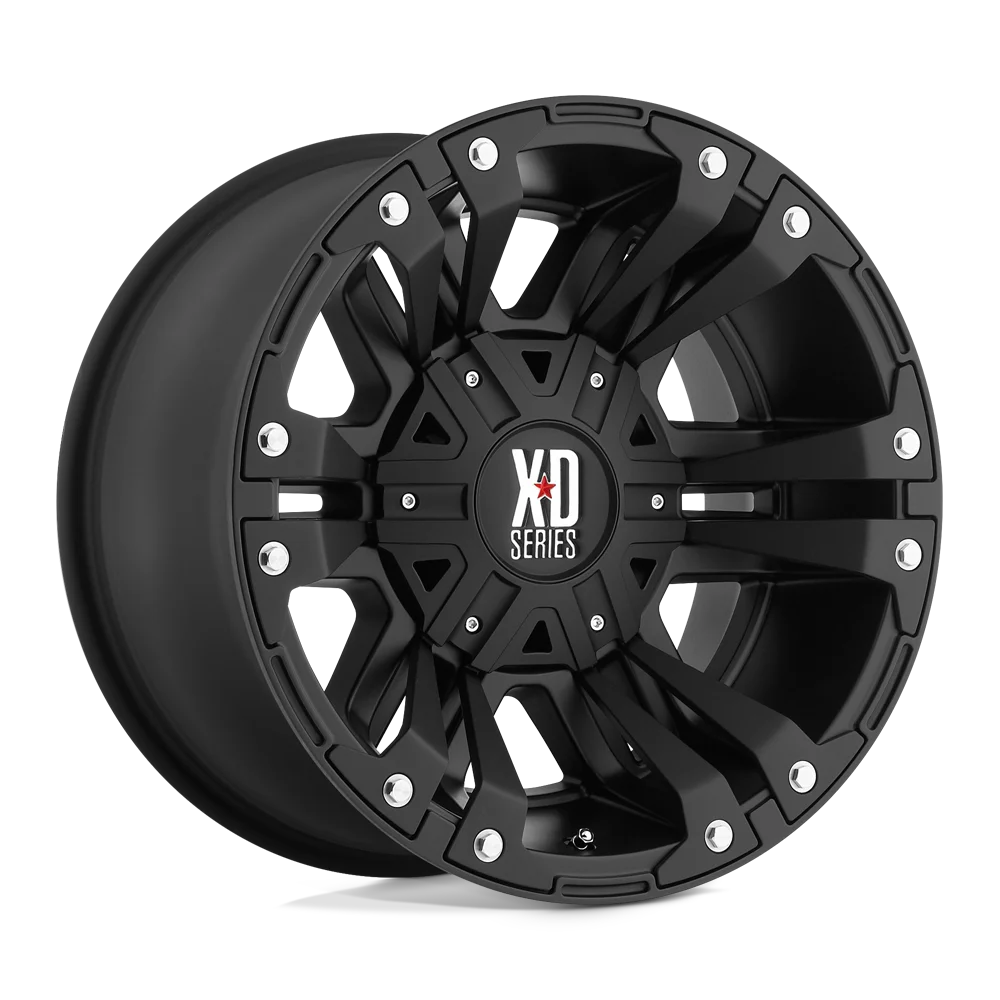 XD Wheels XD822 Monster II, 17x9 with 6 on 135 and 6 on 5.5 Bolt Pattern - Satin Black with Satin Black Accents-XD82279067712N Wheel Rim
