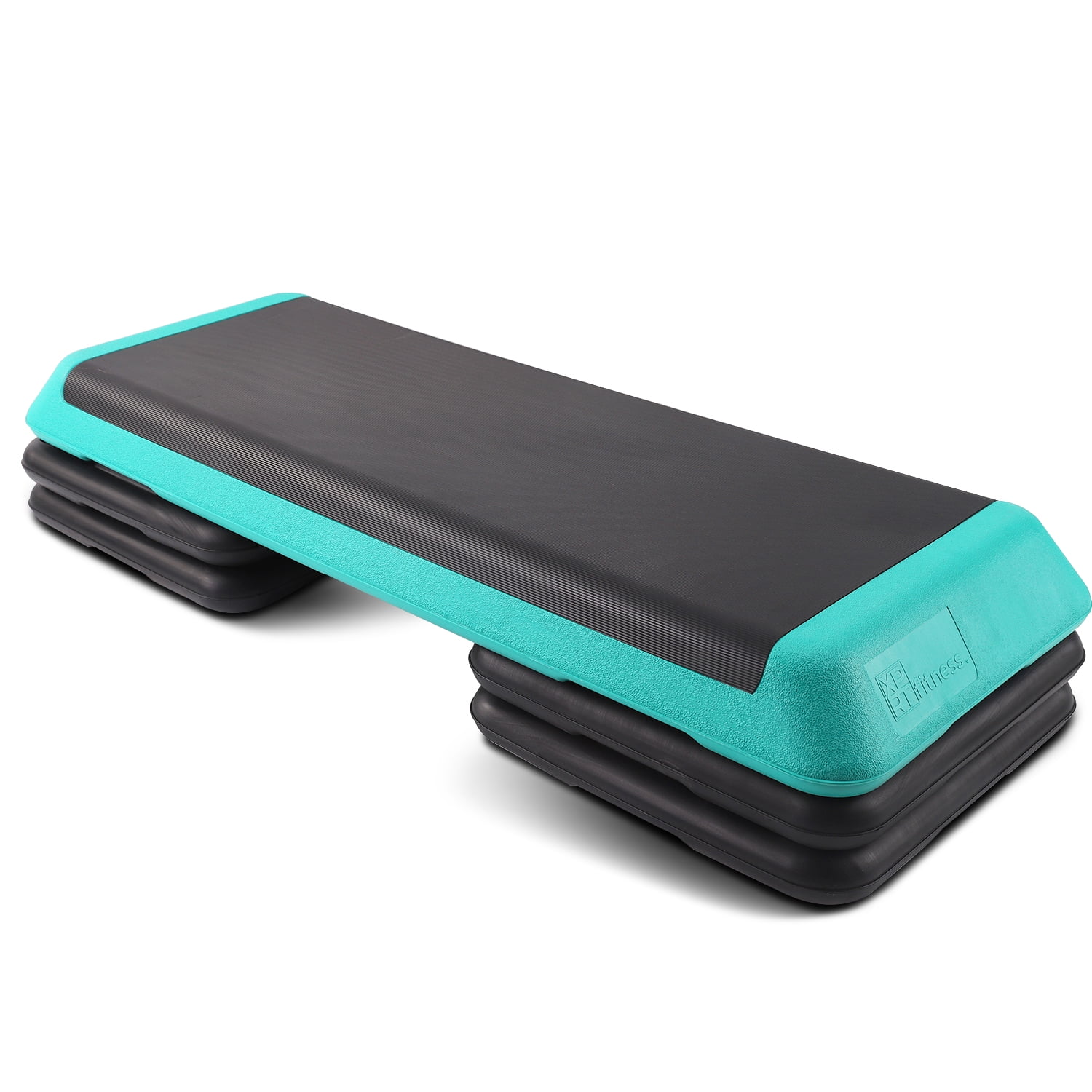 XPRT Fitness Aerobic Stepper 43’’ platform With 4 Risers Health Club Size Step Exercise - Green With Rubber cover