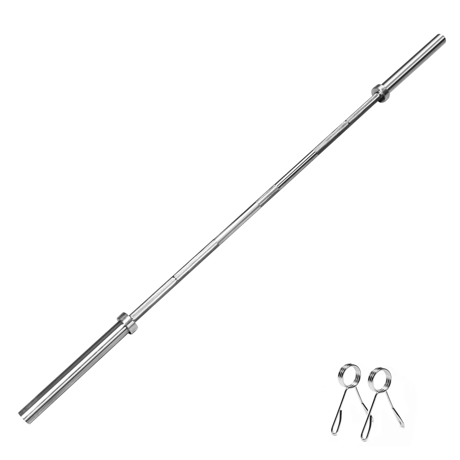 XPRT Fitness 7 Ft. Olympic Weight Lifting Barbell with Spring Collars