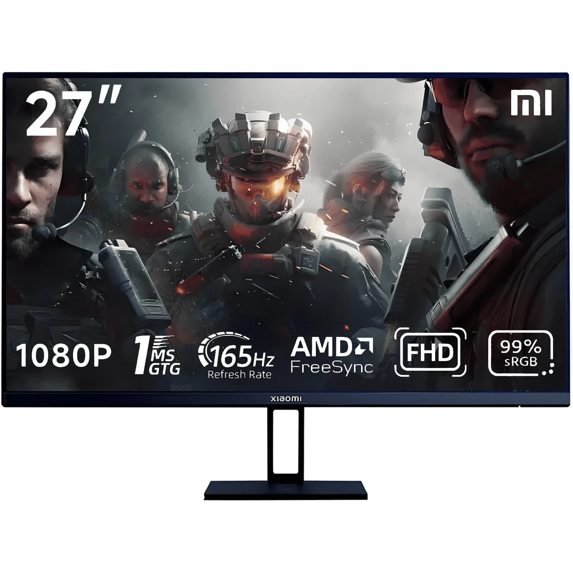 Xiaomi Gaming Monitor 27-inch 165Hz 1ms, FHD (1920 × 1080), IPS HDR10* FreeSync Premium, 99% sRGB, TUV Low Blue Light Desktop, Computer Screen Monitor