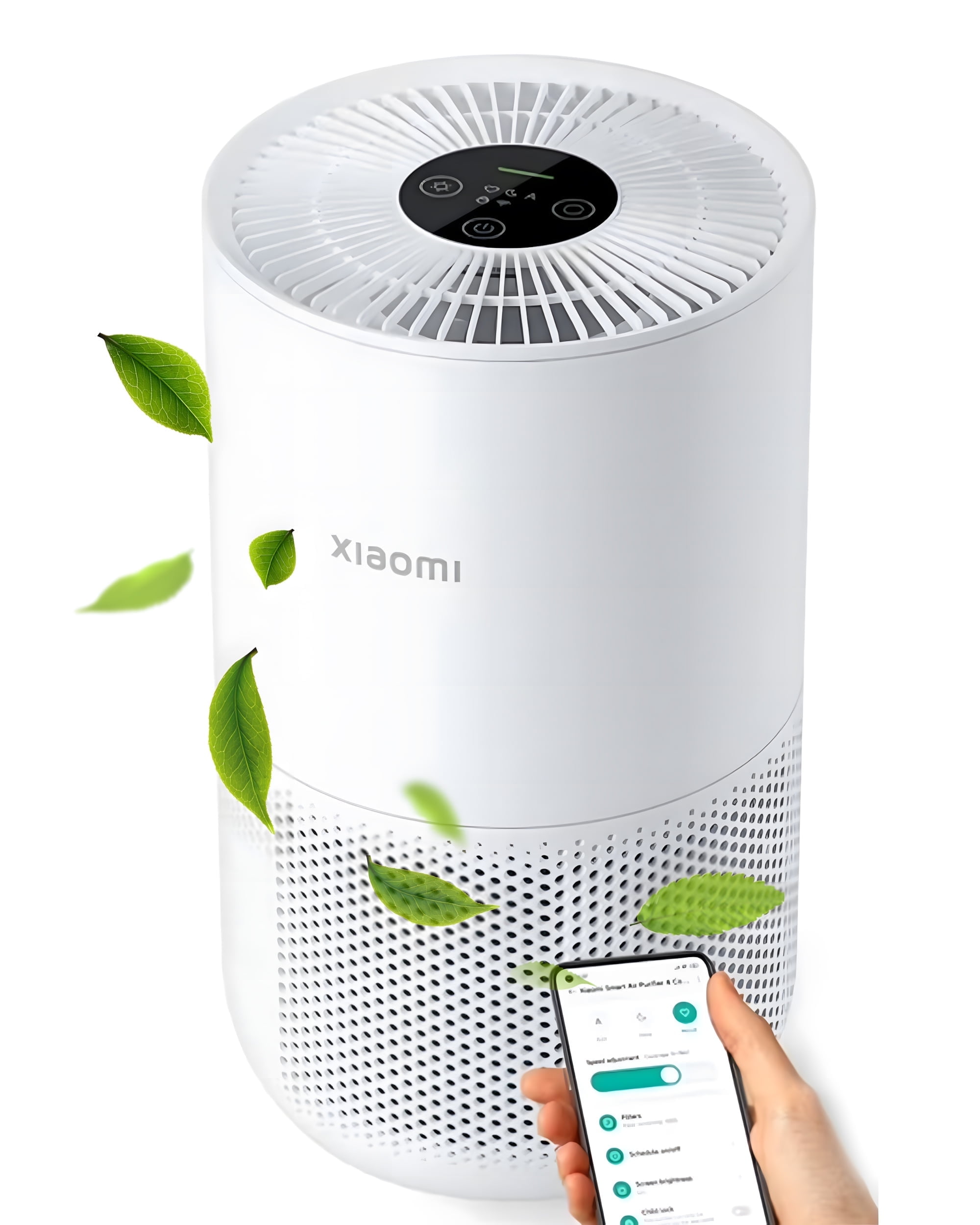 Xiaomi Smart Air Purifier for Home Bedroom up to 1060 Sq.ft with 3-in-1 HEPA Filter, Allergen Removal, Smart WiFi App,20dB Ultra Quiet Sleep Mode Air Cleaner for Pets Hair,Dust, Smoke