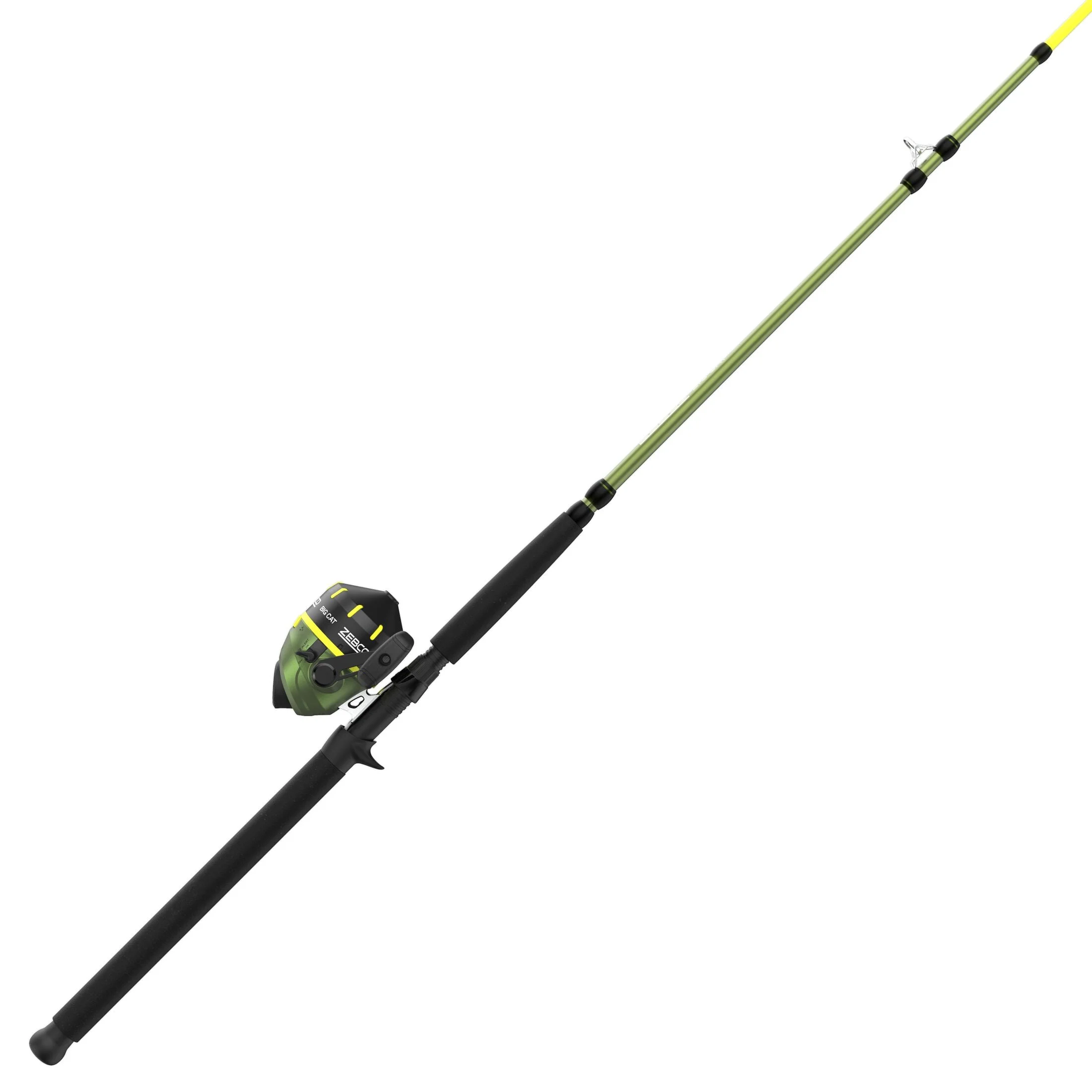 Zebco Big Cat Spincast Reel and Fishing Rod Combo, 7-Foot Rod, Size 80 Reel, Green