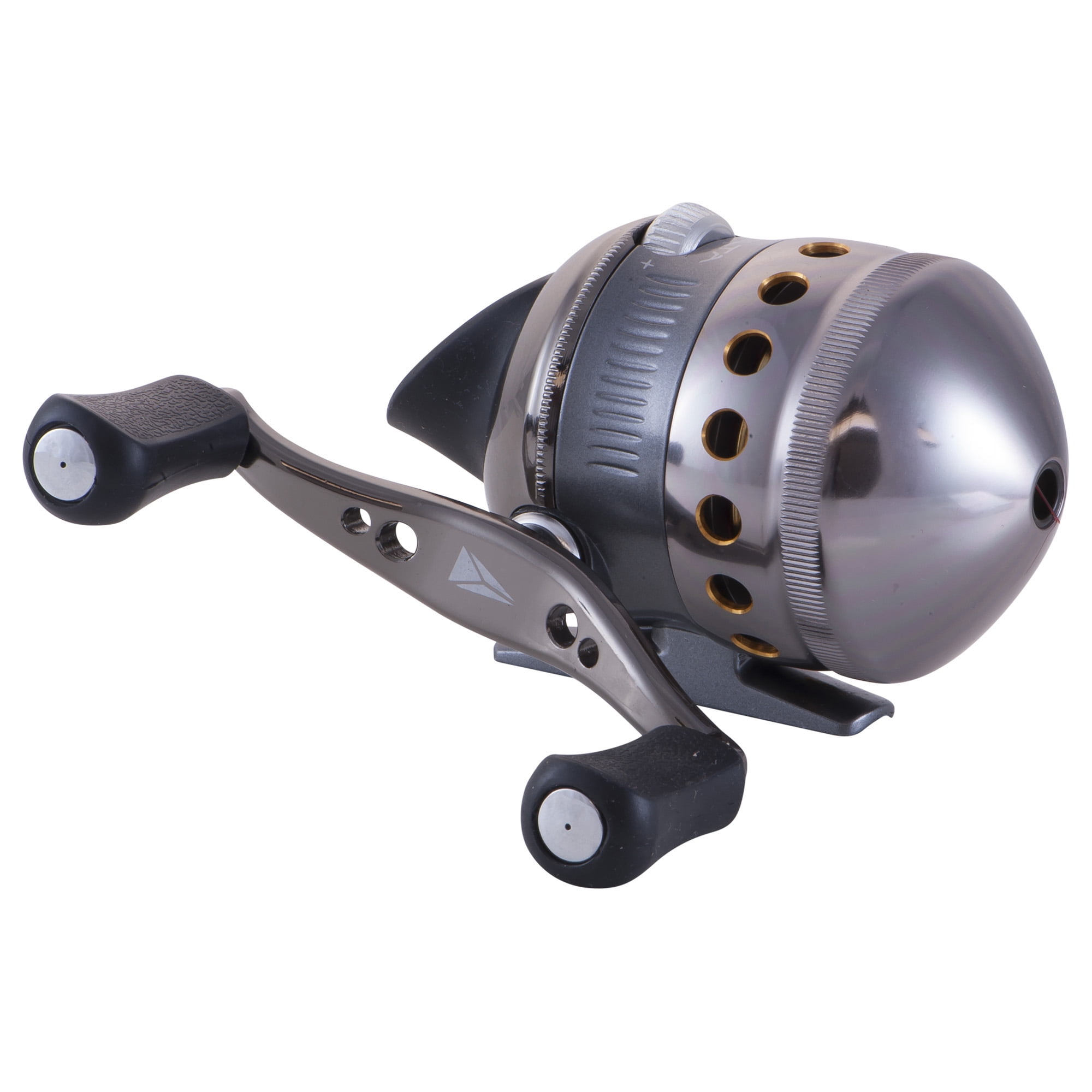 Zebco Delta Spincast Fishing Reel, Size 30 Reel, Changeable Right- or Left-Hand Retrieve, Pre-Spooled with 10-Pound Zebco Fishing Line, Aluminum and Double Anodized Front Cover, Silver