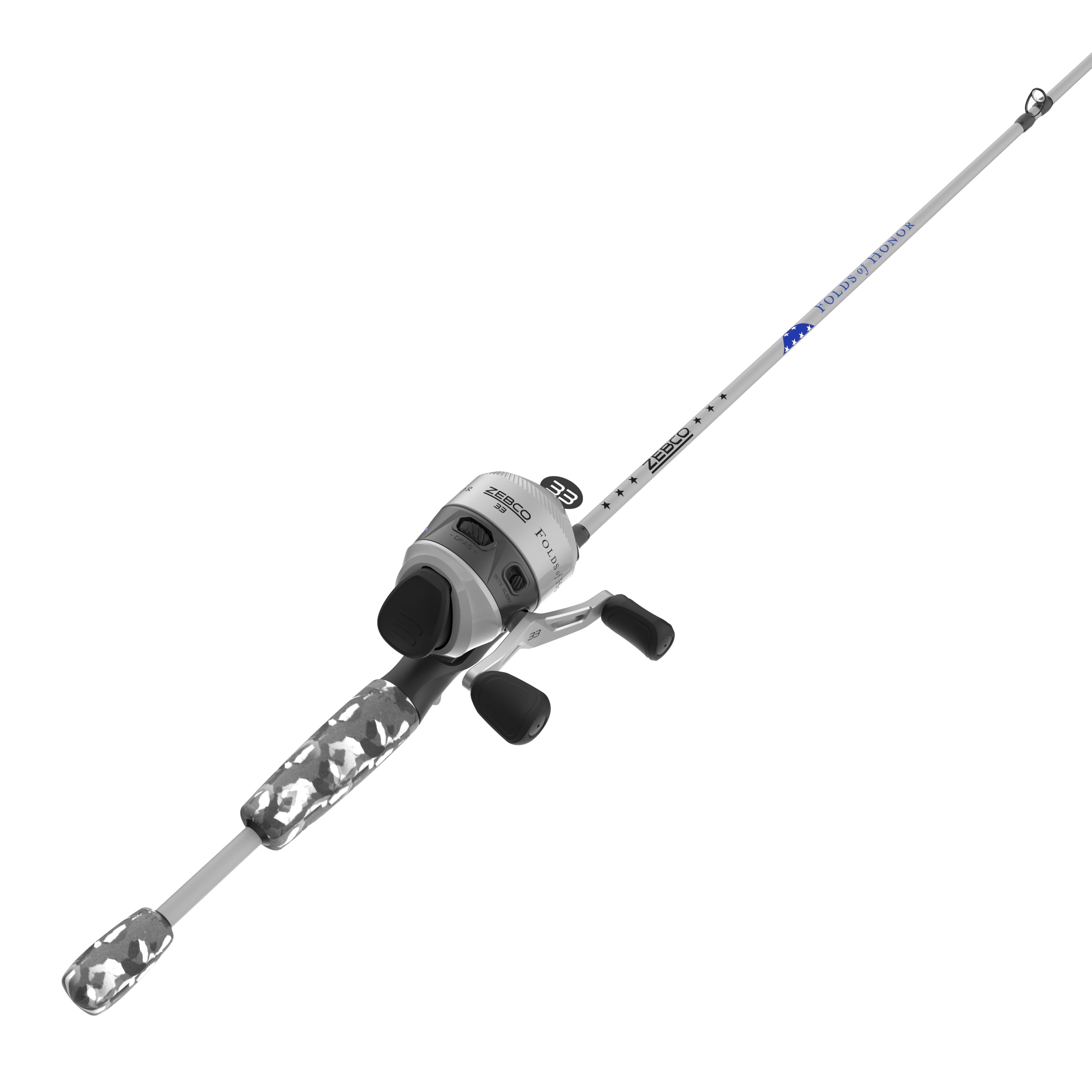 Zebco Folds of Honor Spincast Reel and Fishing Rod Combo, One Dollar Donated to Folds of Honor Foundation