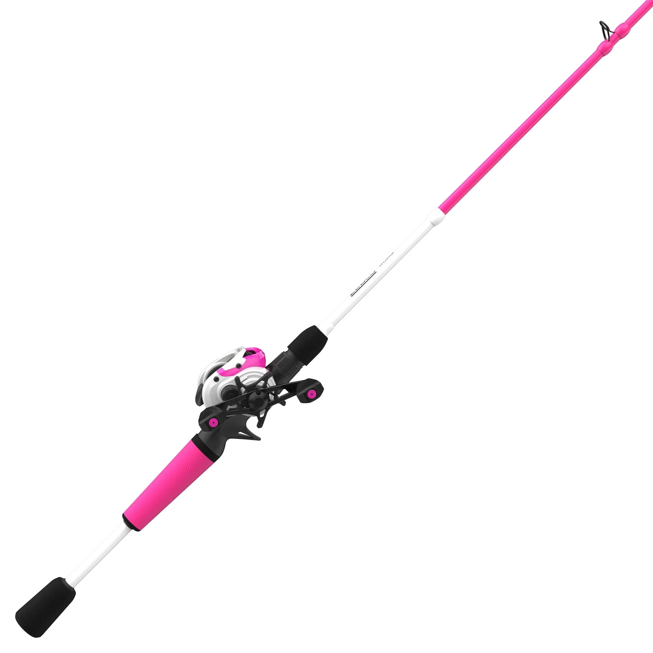 Zebco Roam Baitcast Reel and Fishing Rod Combo, 6-Foot 6-Inch Rod, Size 100 Reel, Right-Hand Retrieve, Pink