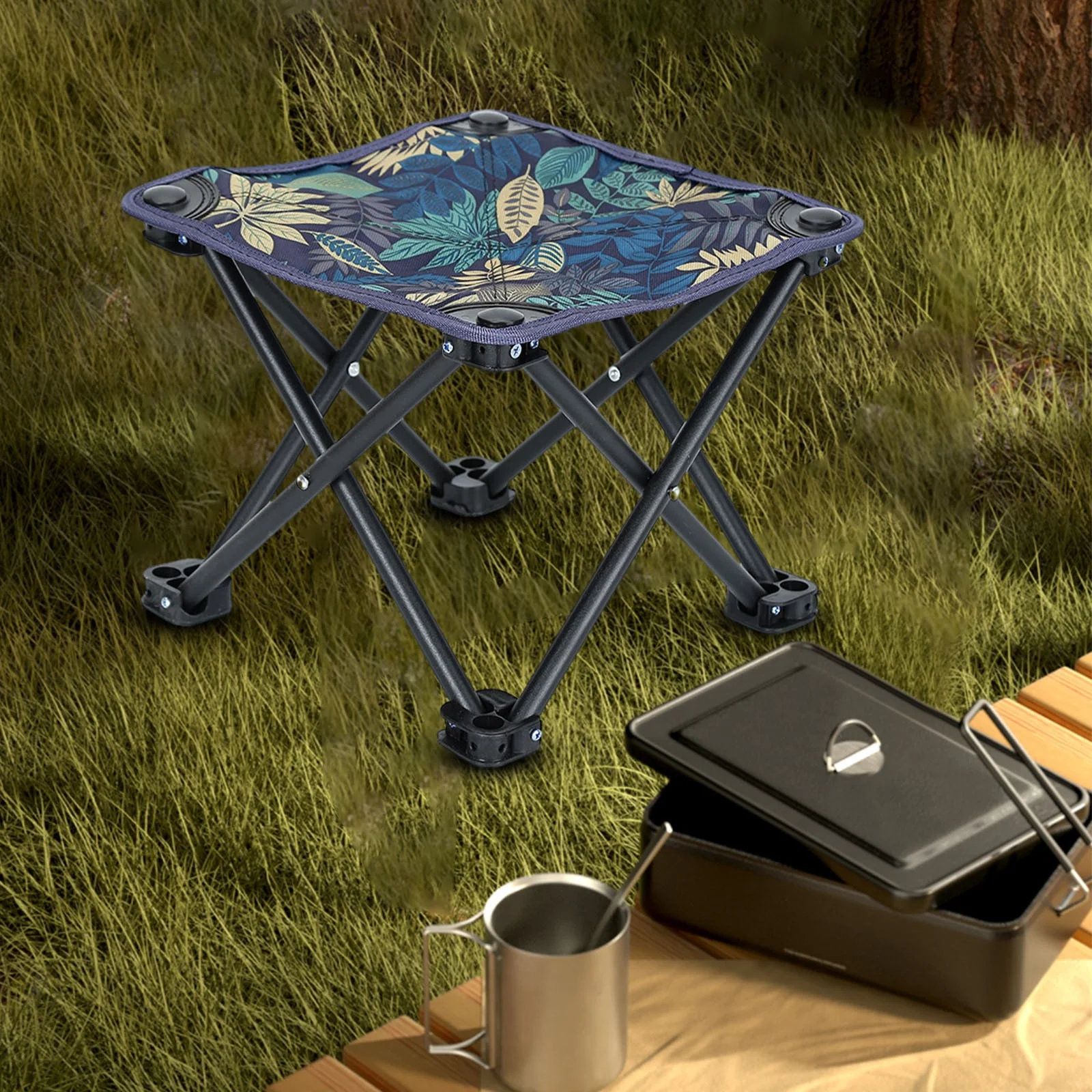 ZZkhGo up to 65% Off Outdoor Folding Chair Camping Picnic Ultra-light Portable Chair Camping Picnic Beach Small Horse Zip Self-driving Fishing Stools up to 65% Off