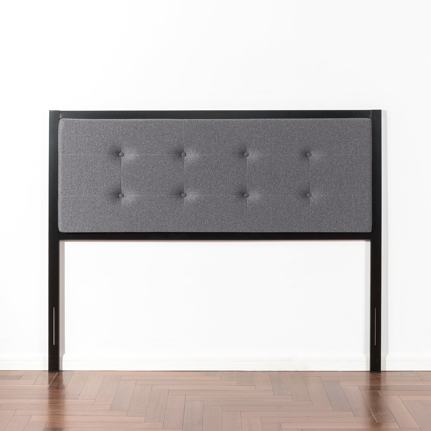 Zinus Barbara Upholstered Metal Headboard, Twin, Gray