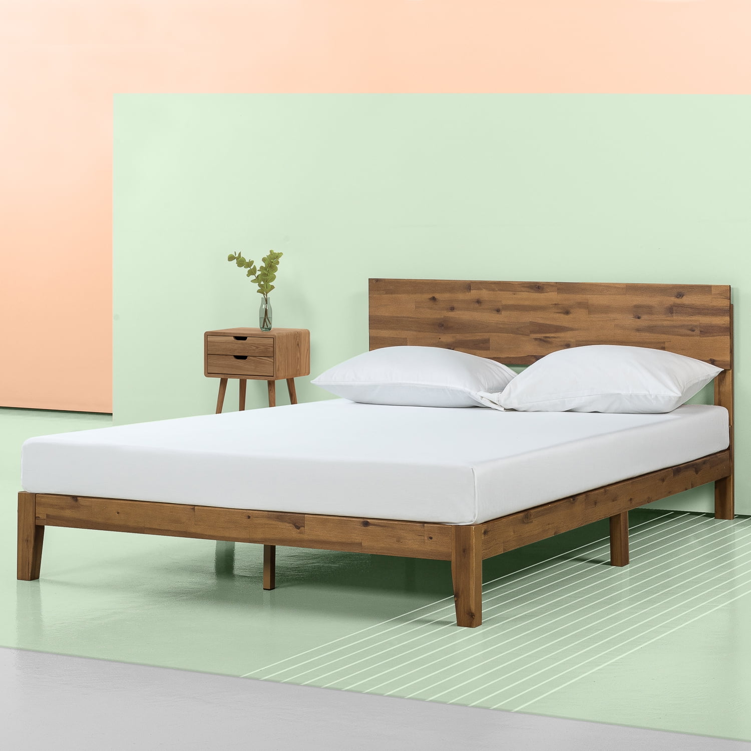 Zinus Julia 34" Wood Platform Bed Frame, Queen