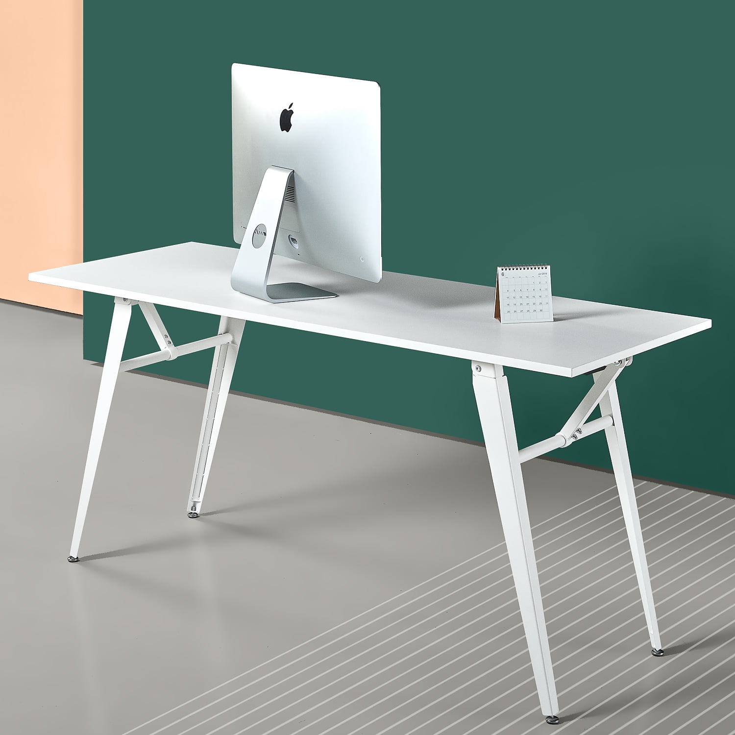 Zinus Lindy Folding Desk 63" x 29" Computer Desk, Workstation Table