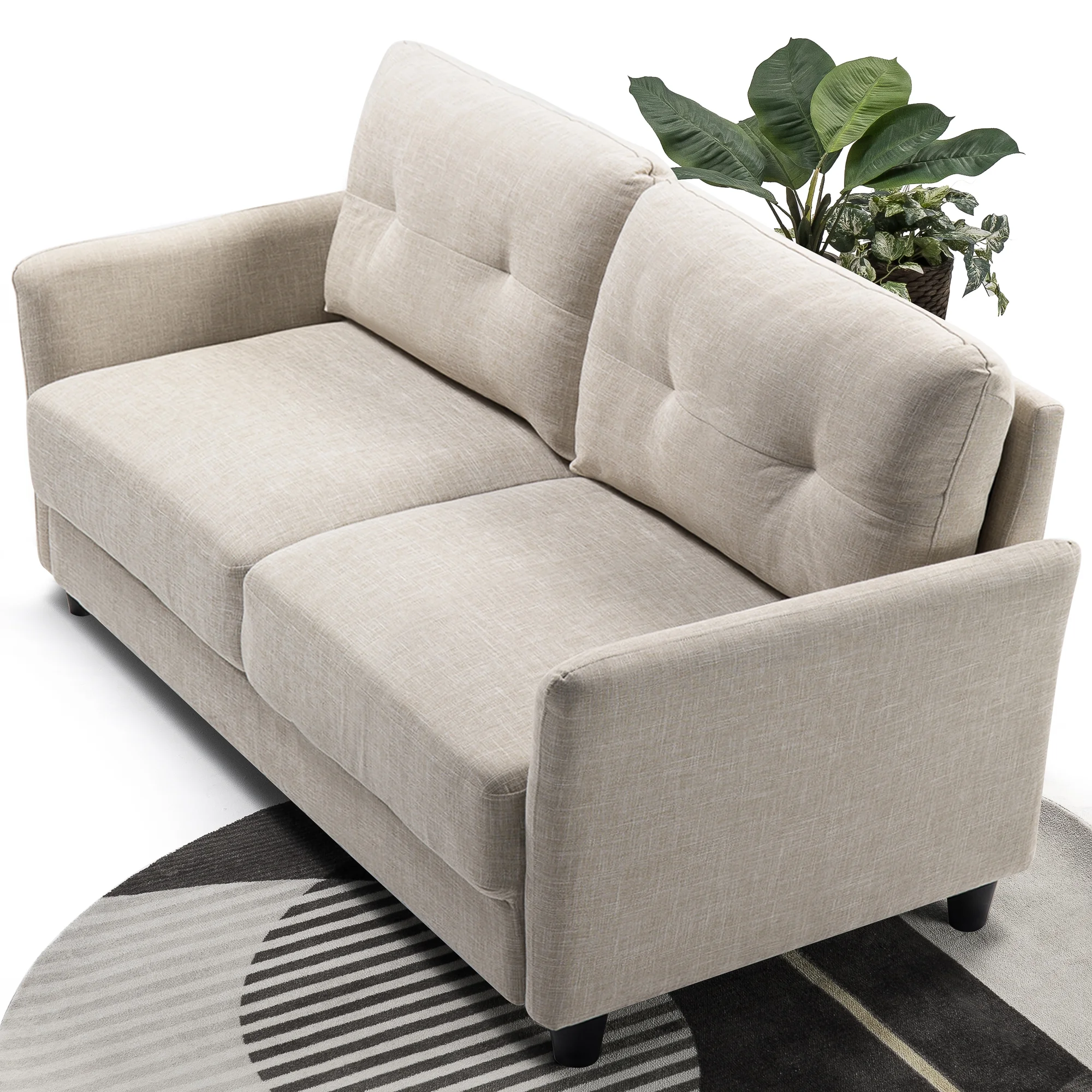 Zinus Ricardo Fabric Sofa Couch, Beige