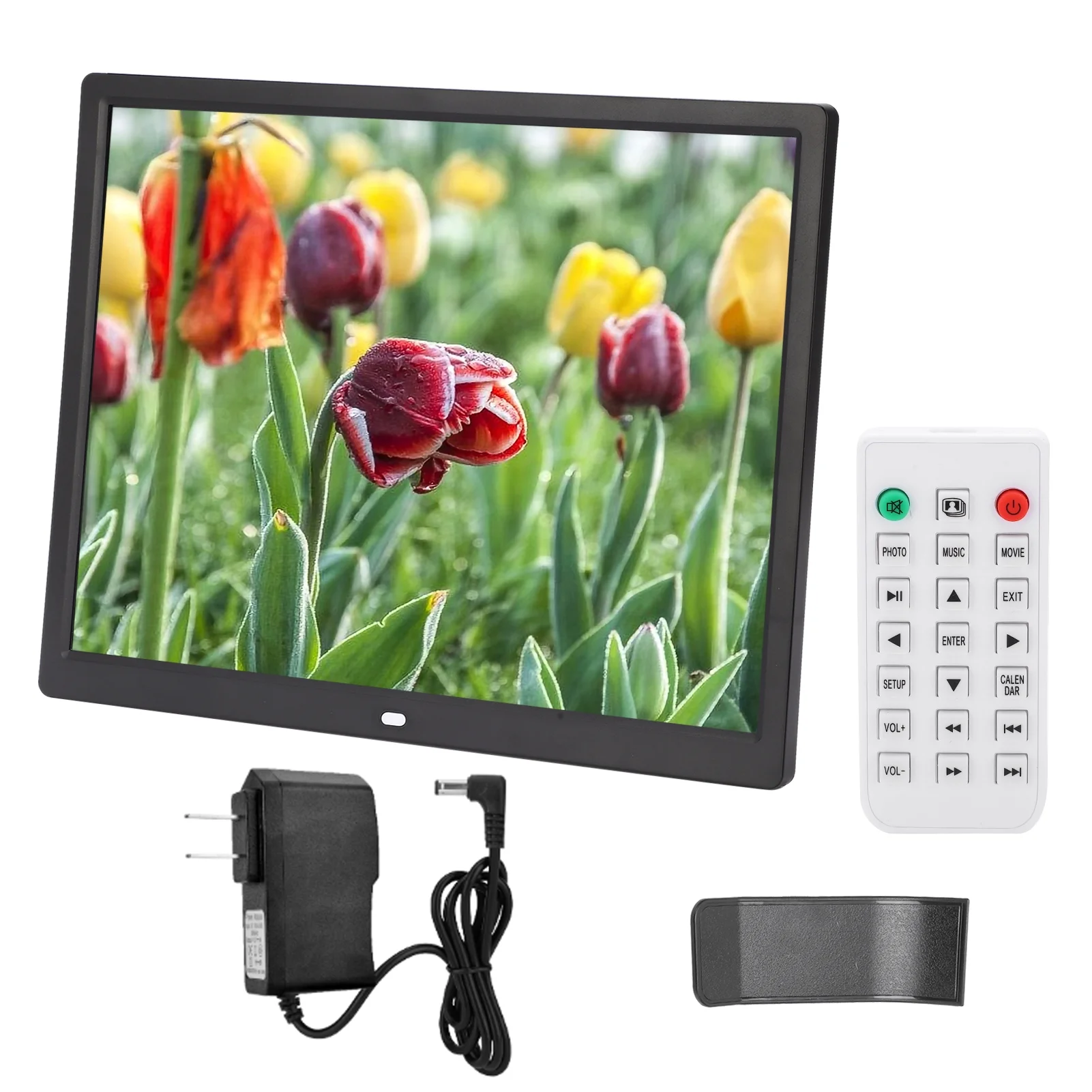 1024x768 Digital Frame, Digital Photo Frame 15in Digital Frame With Remote Controller For Home Office Prise Am?ricaine