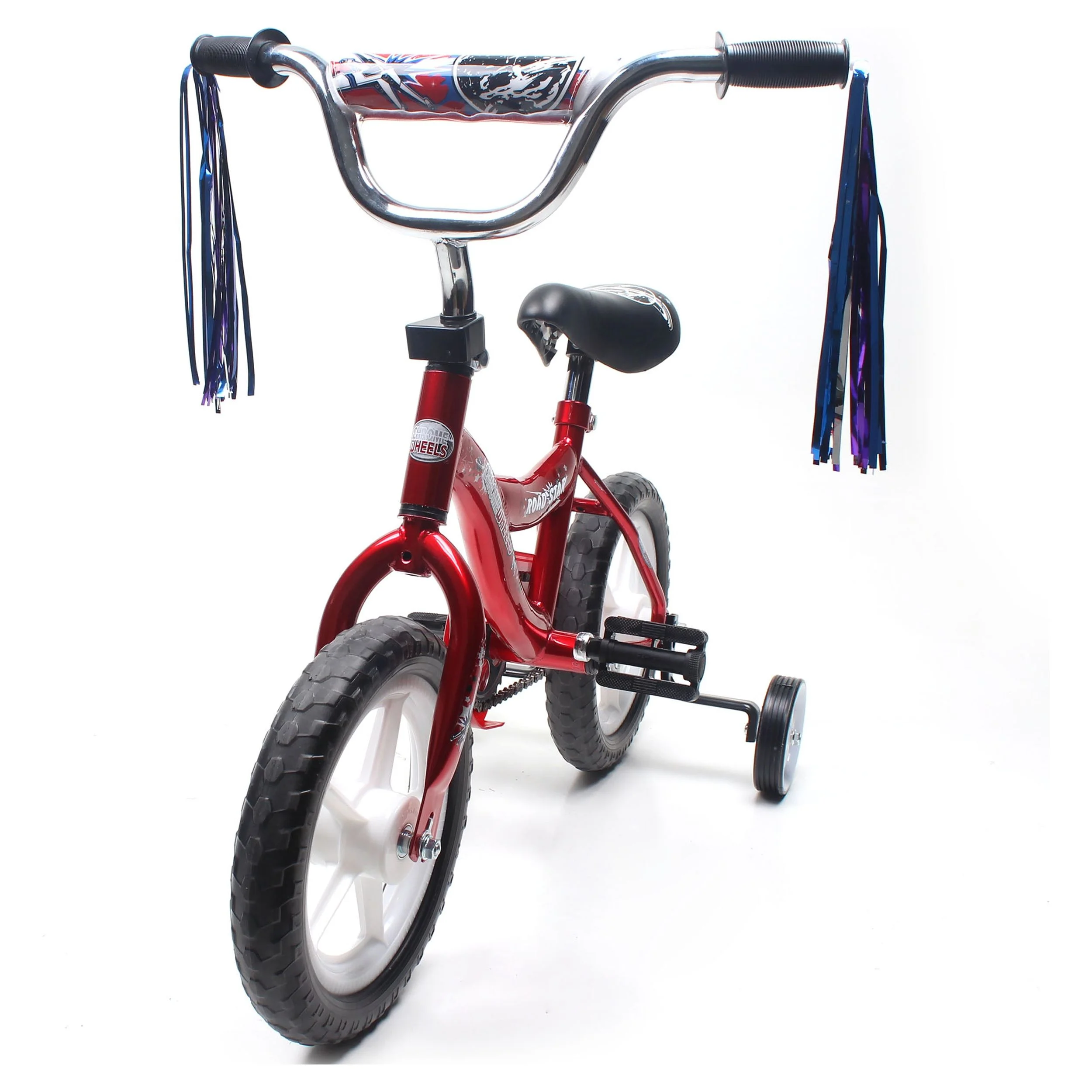 12" Chromewheels Road Star BMX Kids Bike, Kids Age 3-5, Red