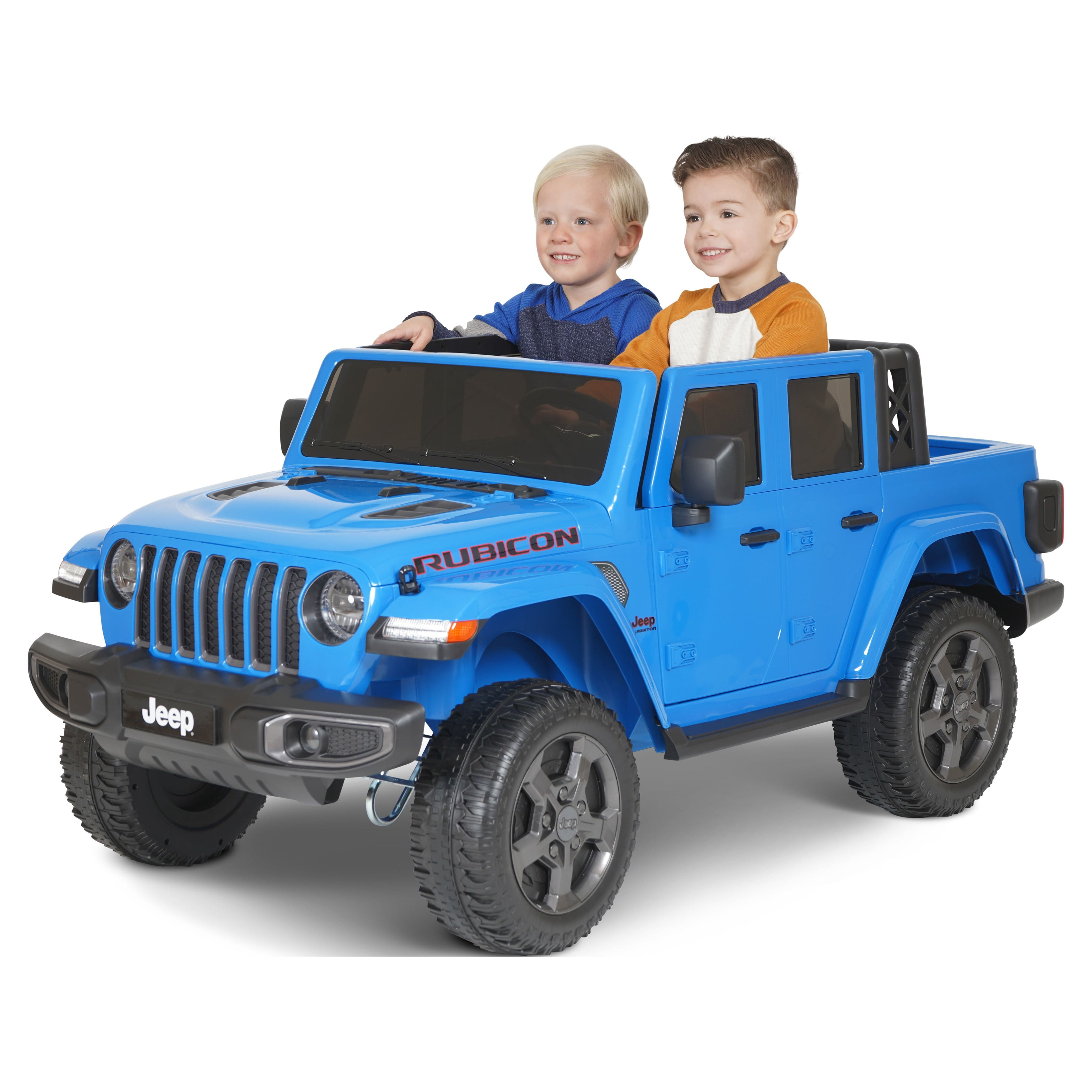 12V Jeep Gladiator Rubicon Battery Powered Ride-on by Hyper Toys, 2-Seater, Blue, for a Child Ages 3-8, Max Speed 5 mph