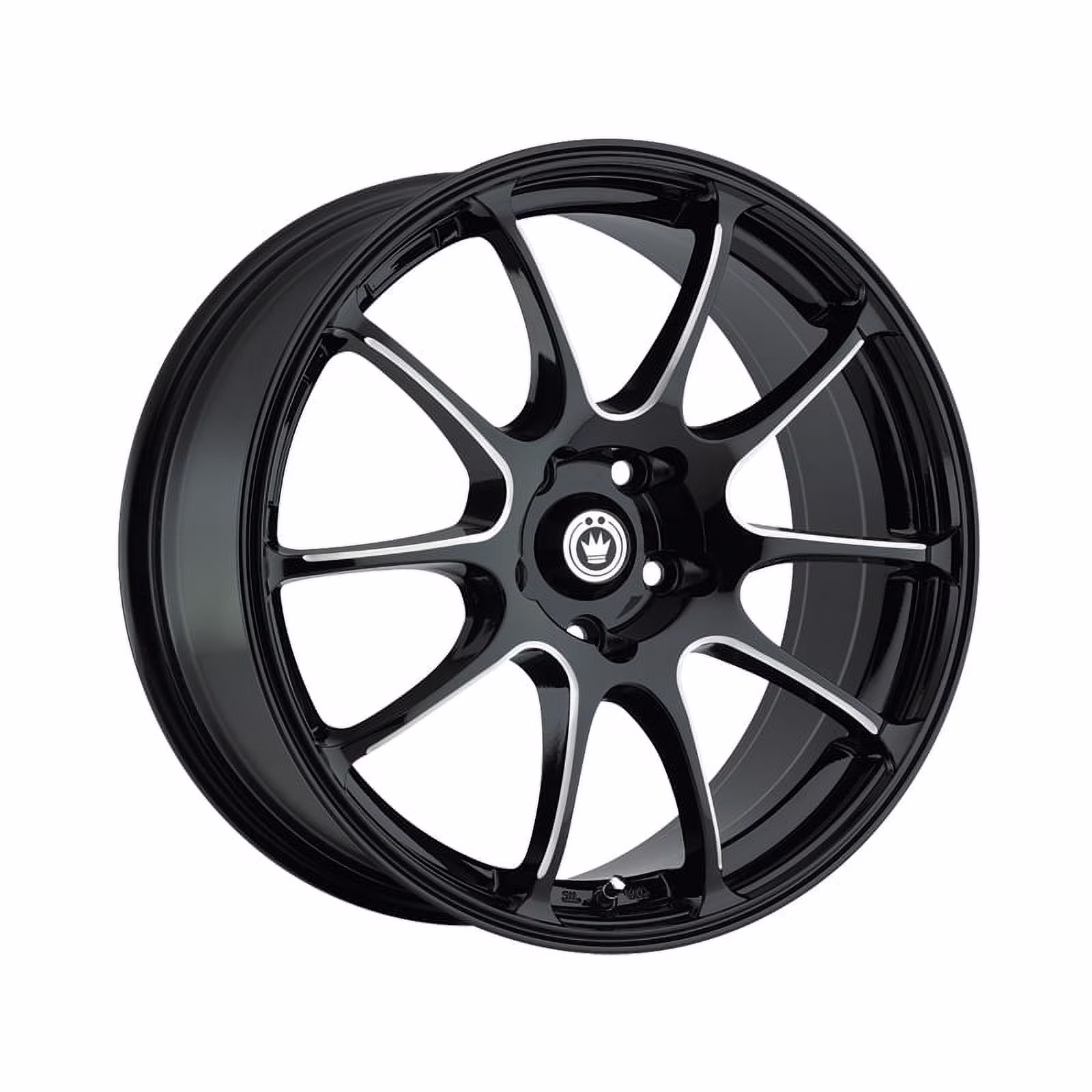 1 X Konig 24B Illusion 15X6.5 4X100 73.00 Hub +38 Offset Black Wheel Rim