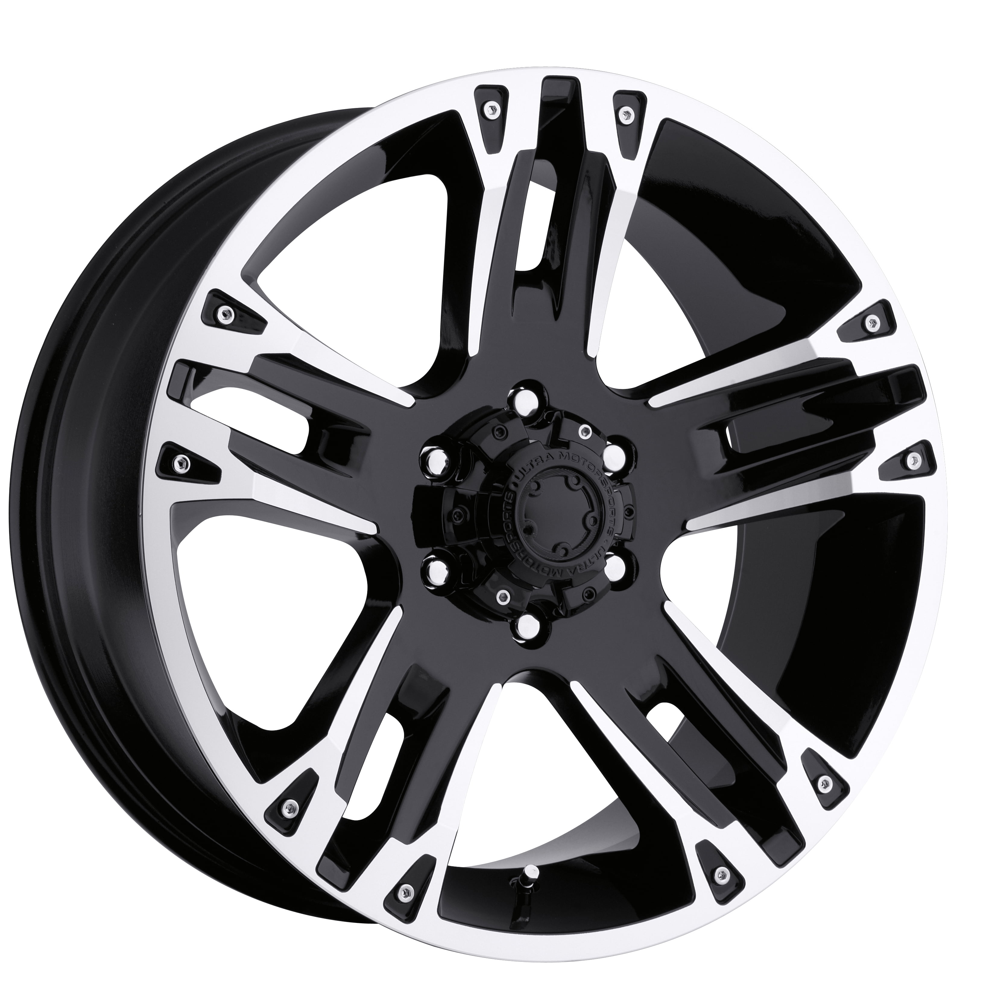 16" Black With Diamond Cut Accents Maverick 234/235 Wheel by Ultra Wheel 235-6883B Fits 2004 Chevrolet Silverado 1500