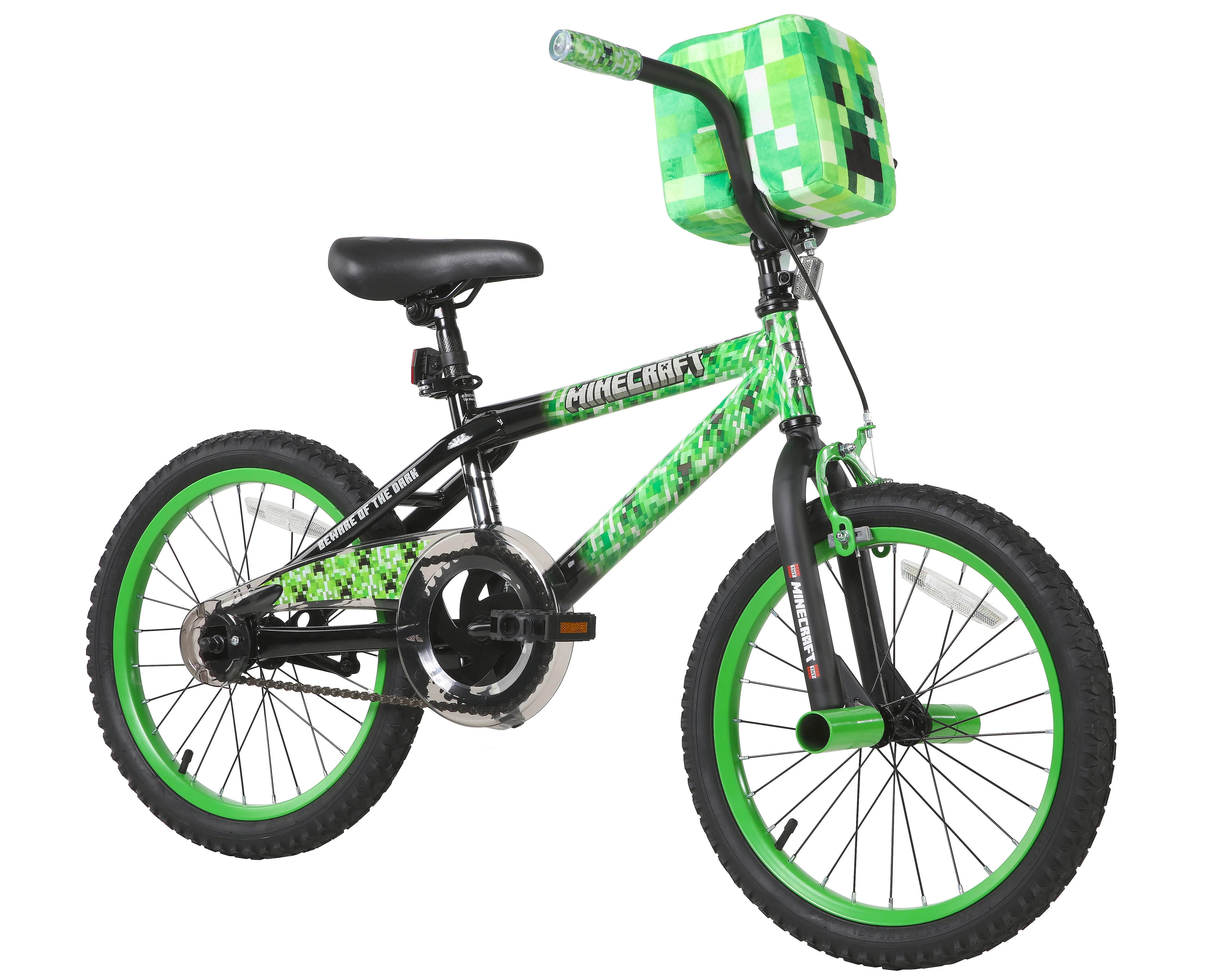 18" Dynacraft Minecraft Unisex BMX Bike, Kids Age 6-9 Years, Green
