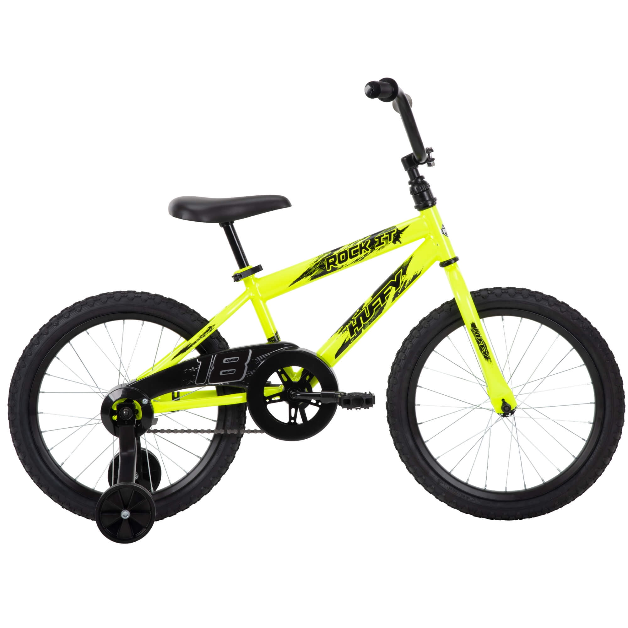 Huffy 18" Rock It Kids' Bike, Fits Riders 3'5" - 4'1", Yellow, Child, Boy's