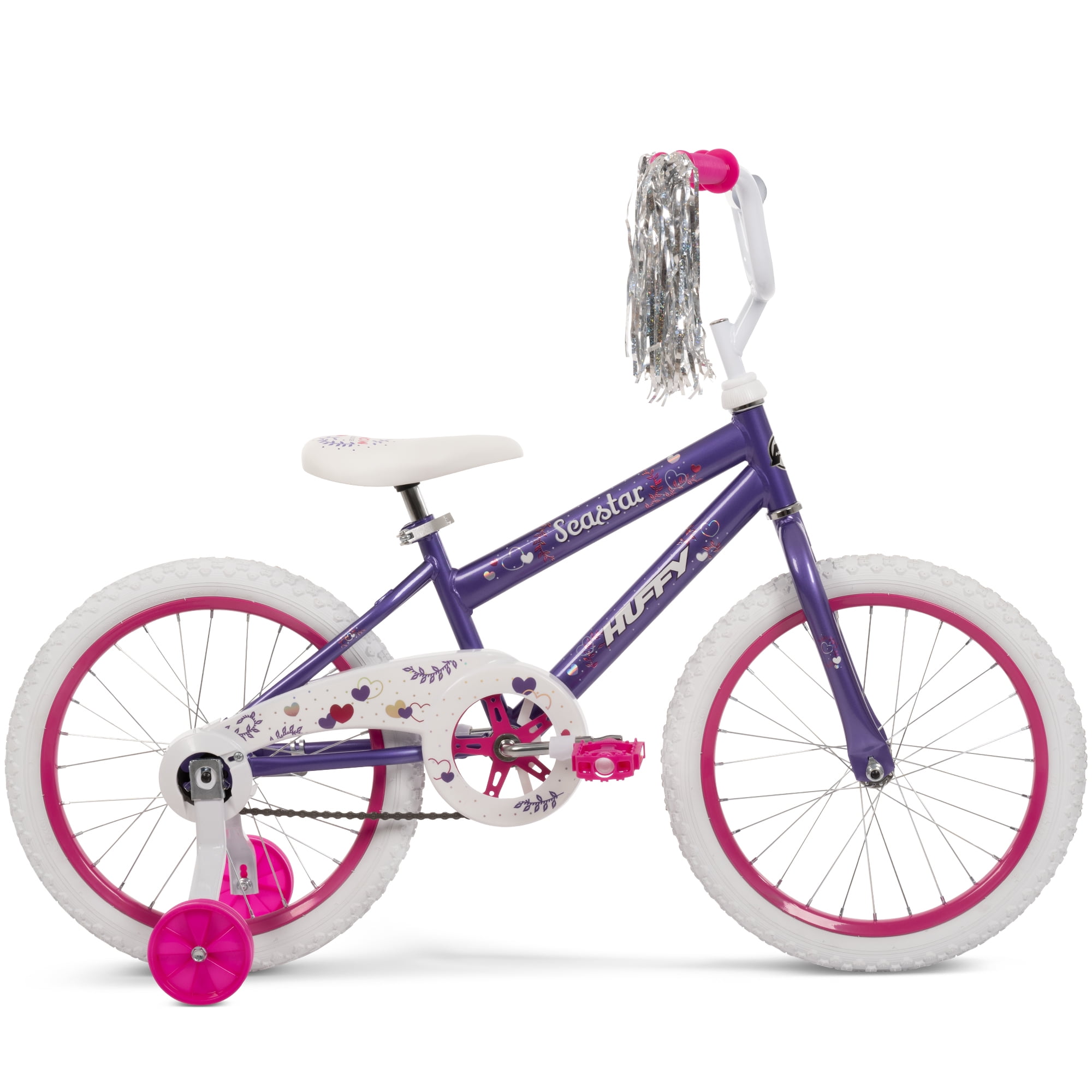 Huffy 18" Sea Star Kids' Bike, Fits Riders 3'5" - 4'1", Purple, Child, Girl's