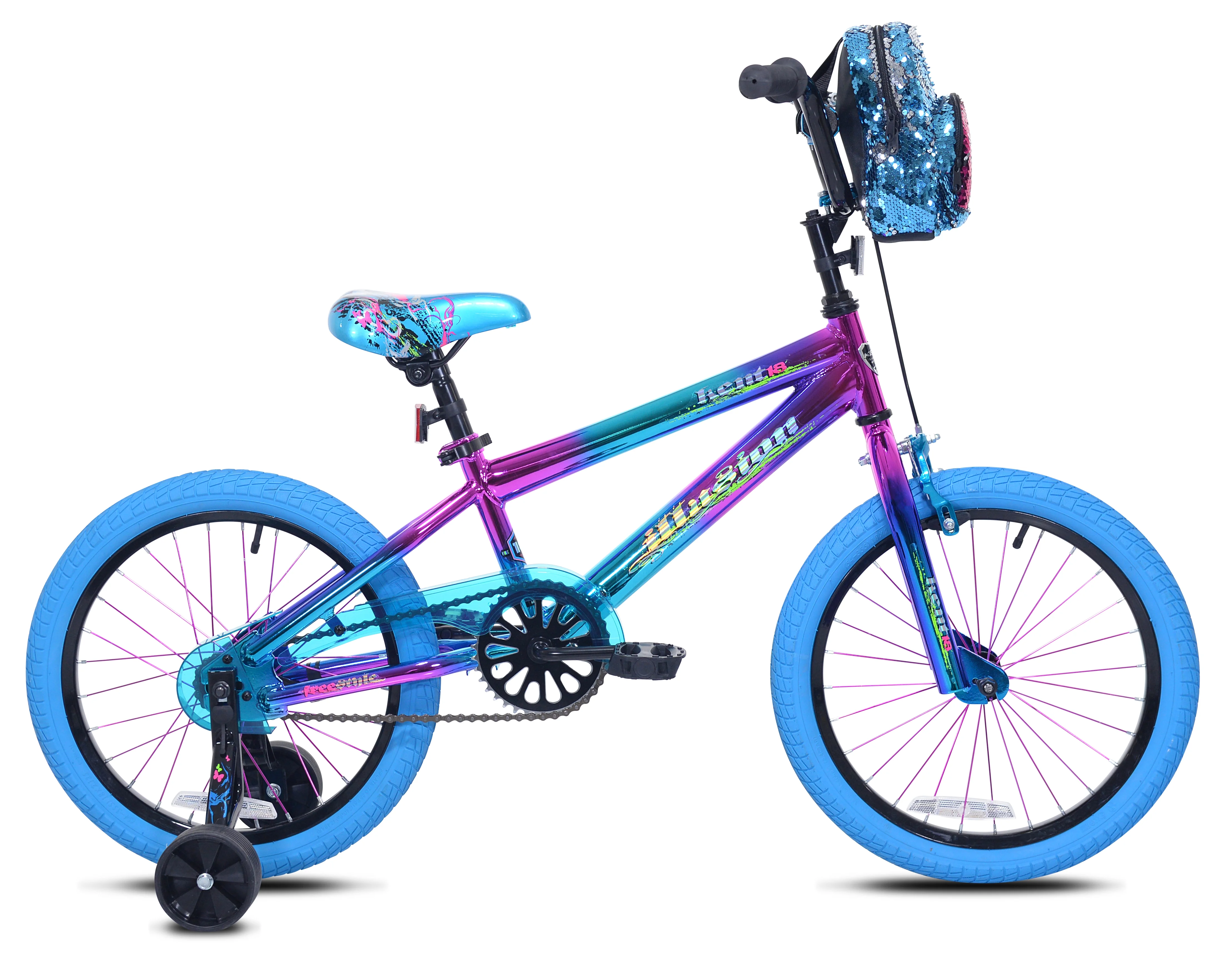 18" Kent Illusion Child Bicycle, 18" Wheels, Child Ages 6-12 Years, Blue/Purple