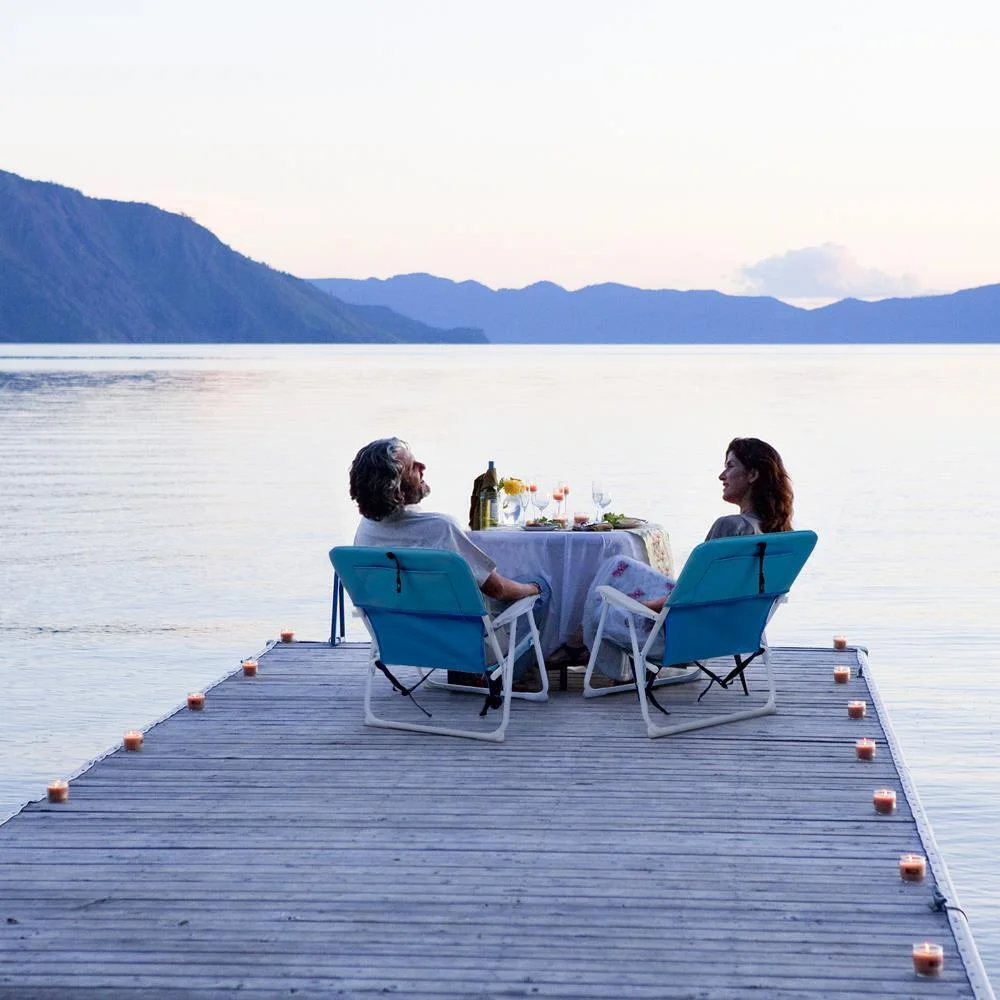 2 Pack Portable Beach or Camping Chair, Folding Load-Bearing 200 lbs Blue