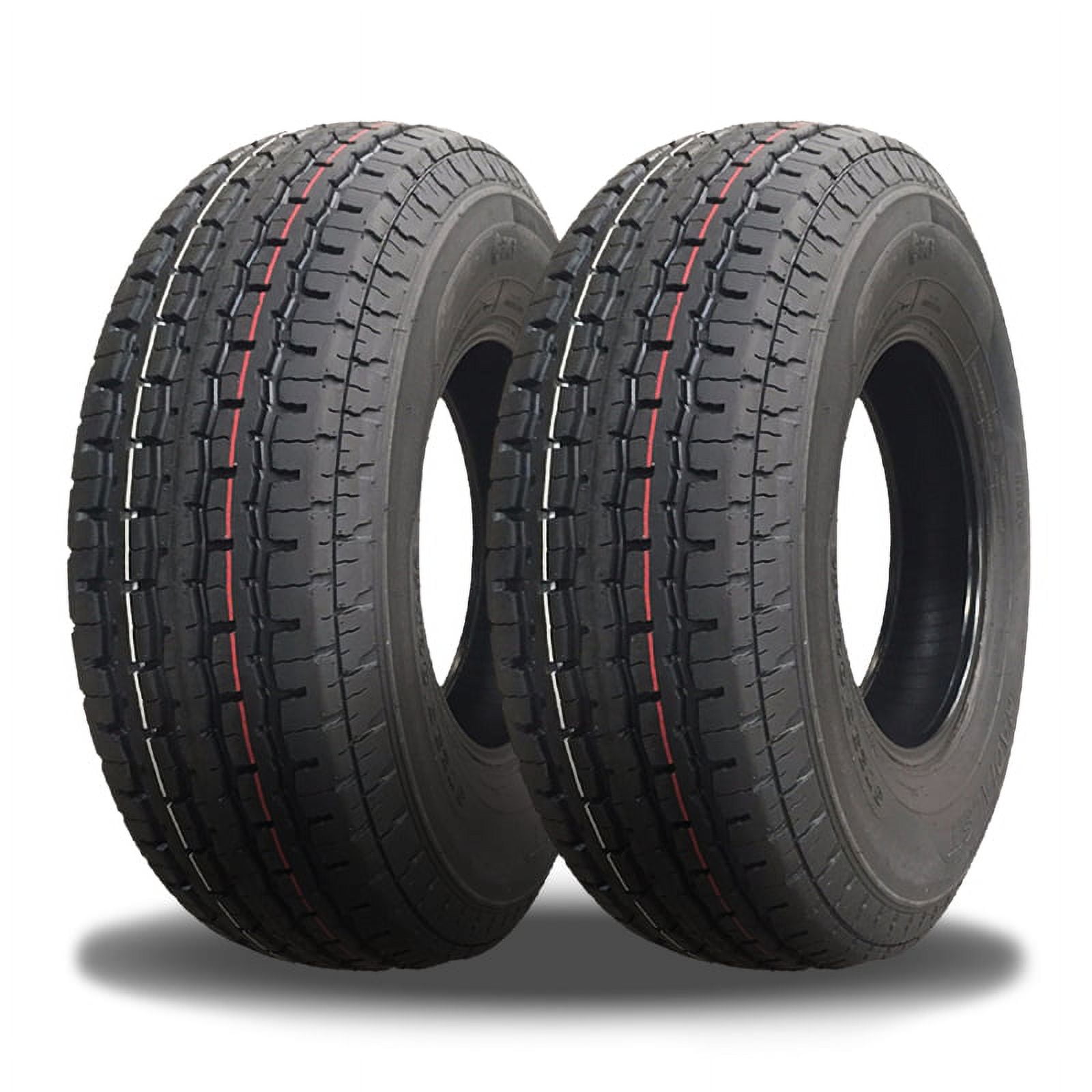 2 Supermax STM-1 ST225/75R15 117/112L 10 PLY Auto/Boat/Travel Trailer ST Tires STR-4005-LH / 225/75/15 / 2257515