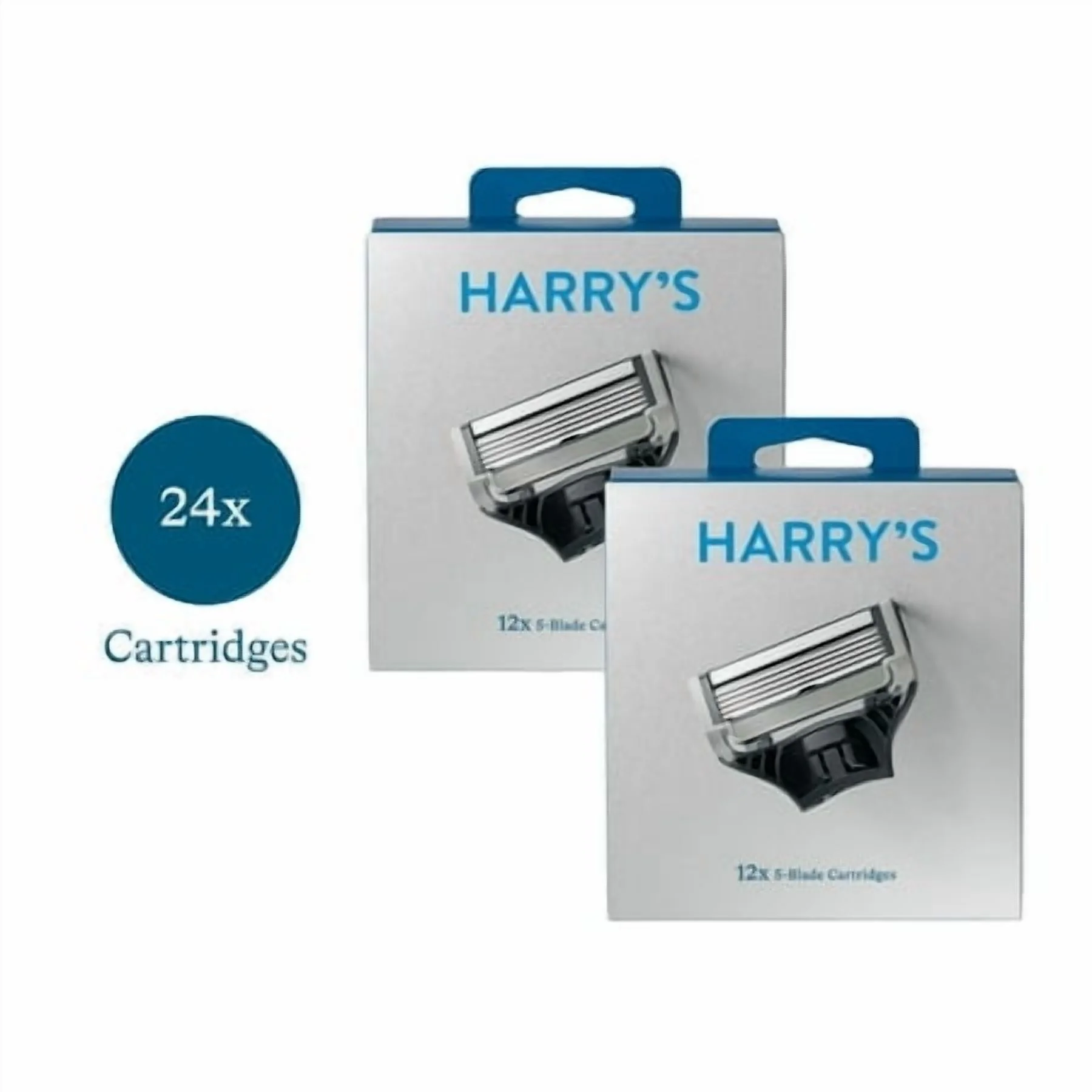 (2 pack) Harry's Men's Razor Blade Refill Cartridges, 12 Count