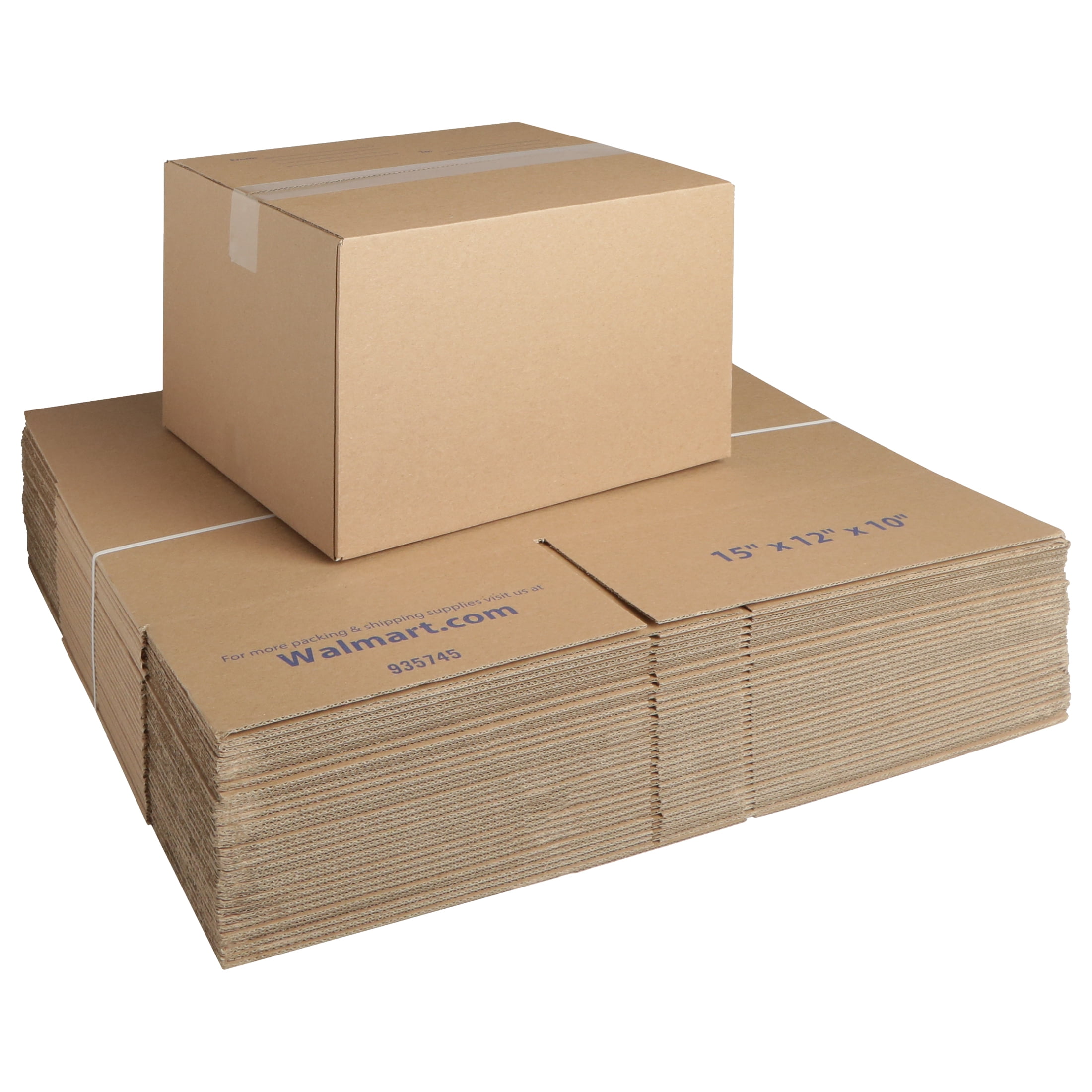 (2 pack) Pen+Gear Recycled Shipping Boxes, 15 in. L x 12 in. W x 10 in. H, 30-Count