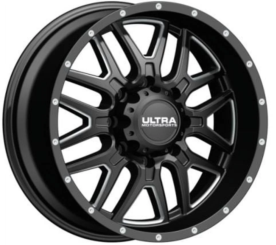 20" Black With Natural Accents Hunter 203 Wheel by Ultra Wheel 203-2983BM+18 Fits select: 1999-2019 CHEVROLET SILVERADO, 2019-2023 RAM 1500