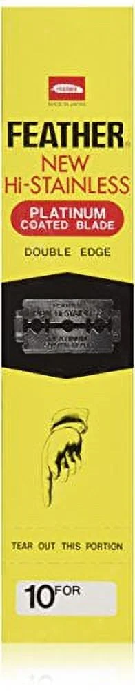 200 Feather Razor Blades NEW Hi-Stainless Double Edge