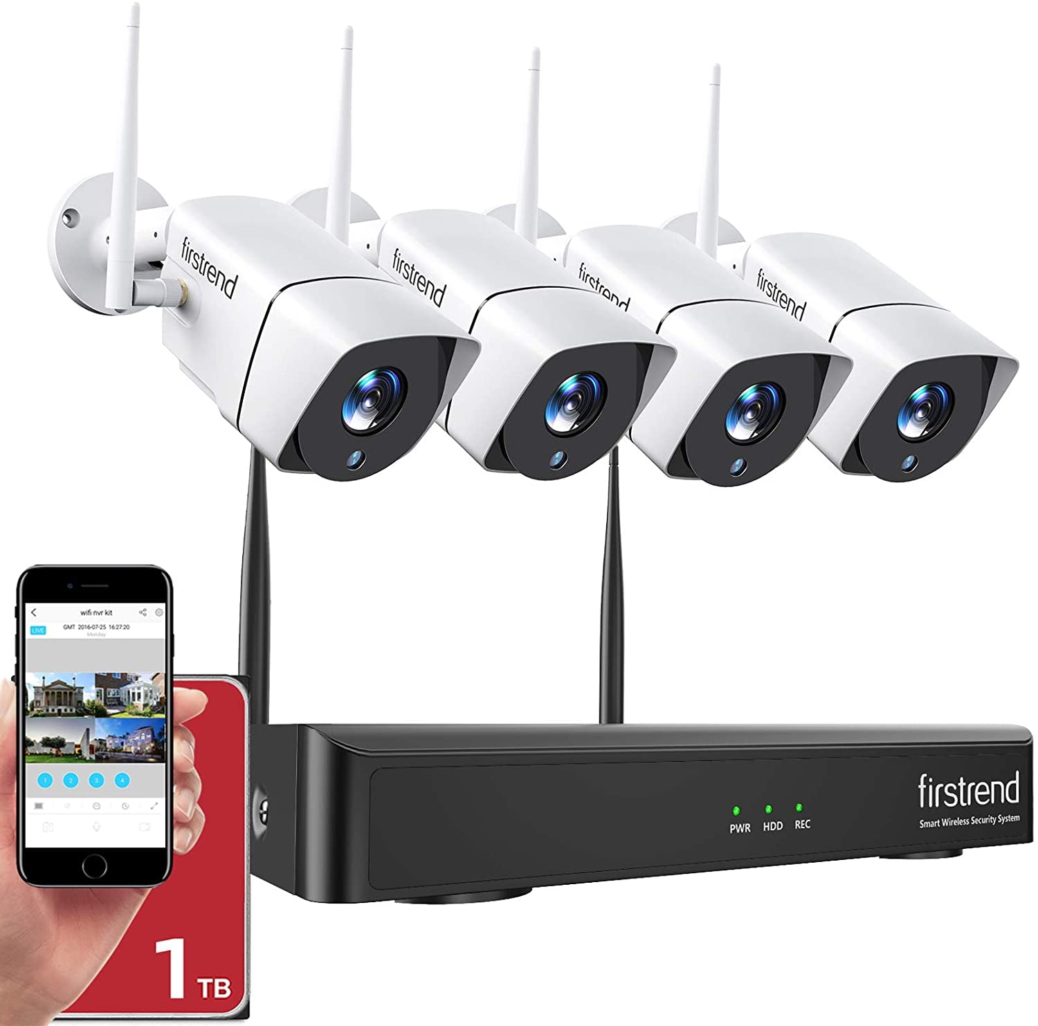 Firstrend 960P NVR Security Camera System, 8 cams, 2TB