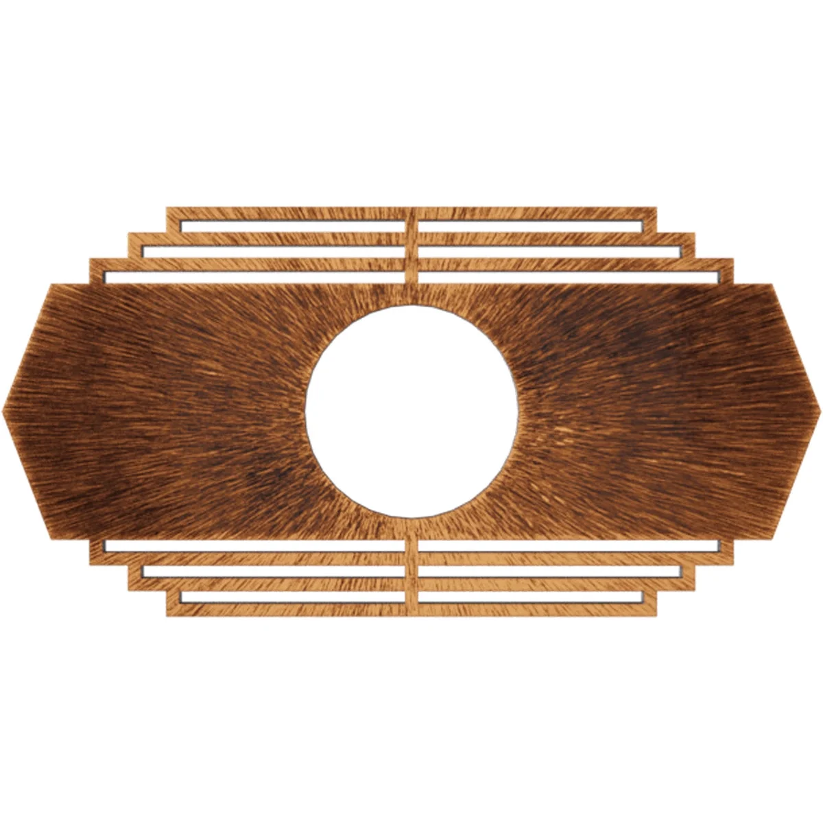 22"W x 11"H x 5 3/4"ID x 3/4"P Chrysler Architectural Grade PVC Pierced Ceiling Medallion, Antiqued Copper
