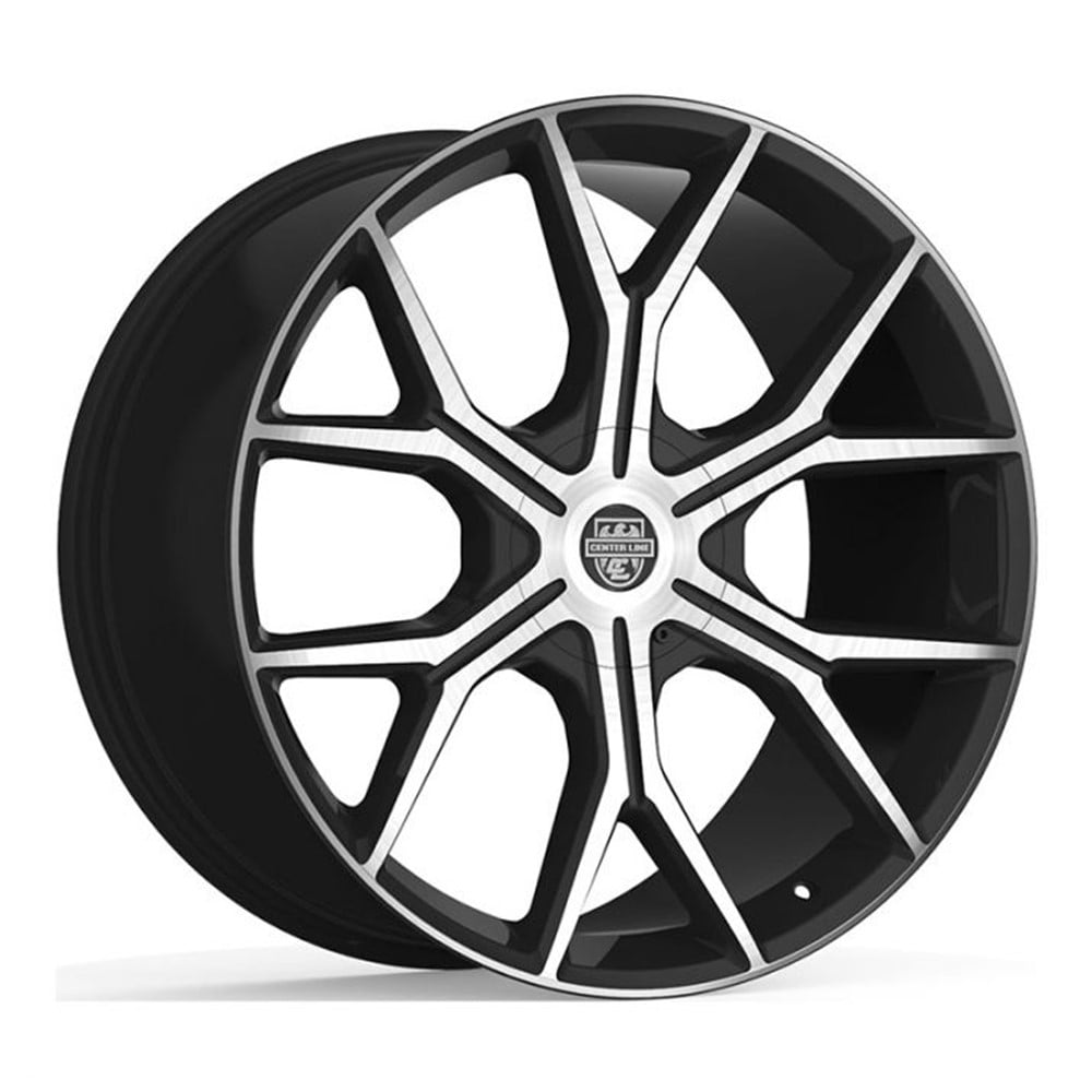 22x10 Centerline 840MB Slingshot Blk Machined Wheel 5x115/5x5.5 (25mm)