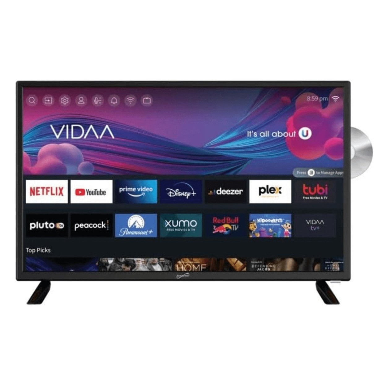 24" LED Smart HDTV w DVD PL
