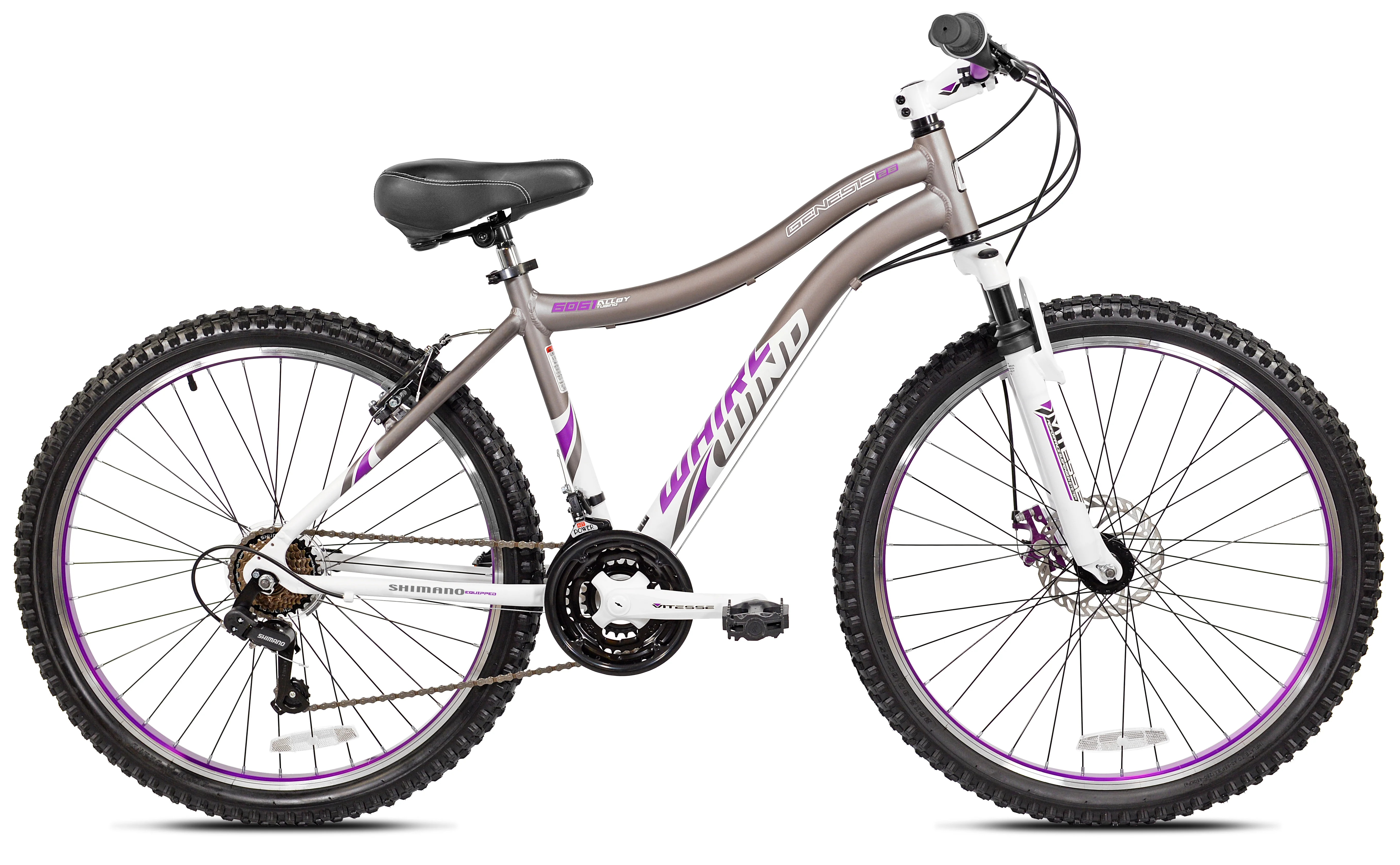 26" Genesis Whirlwind Mountain Bike, 26" Wheels, Adults Age 14+, Gray