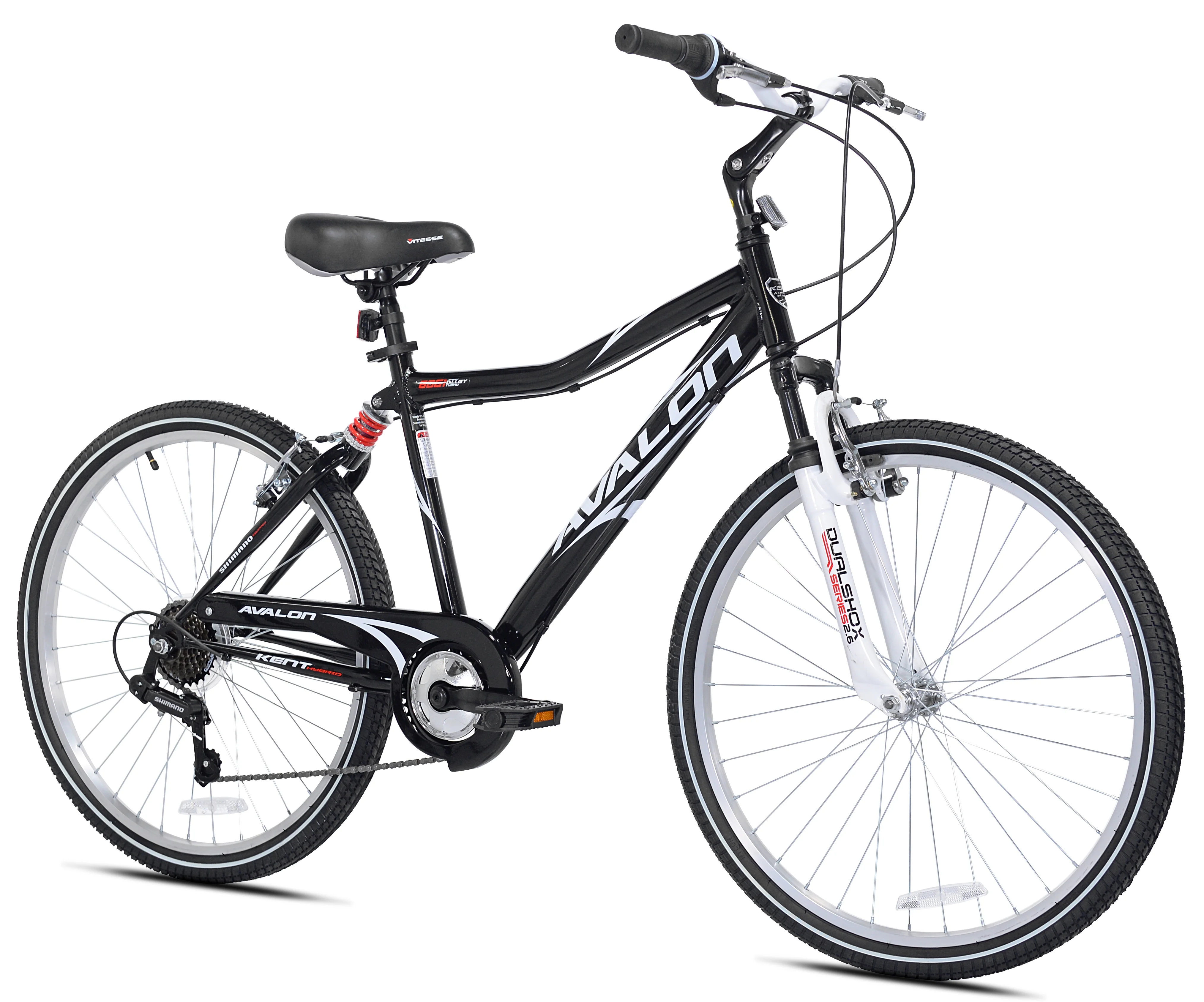 26" Kent Bicycle Avalon Comfort Men's Bike with Full Suspension, Adult Ages 13+, Black
