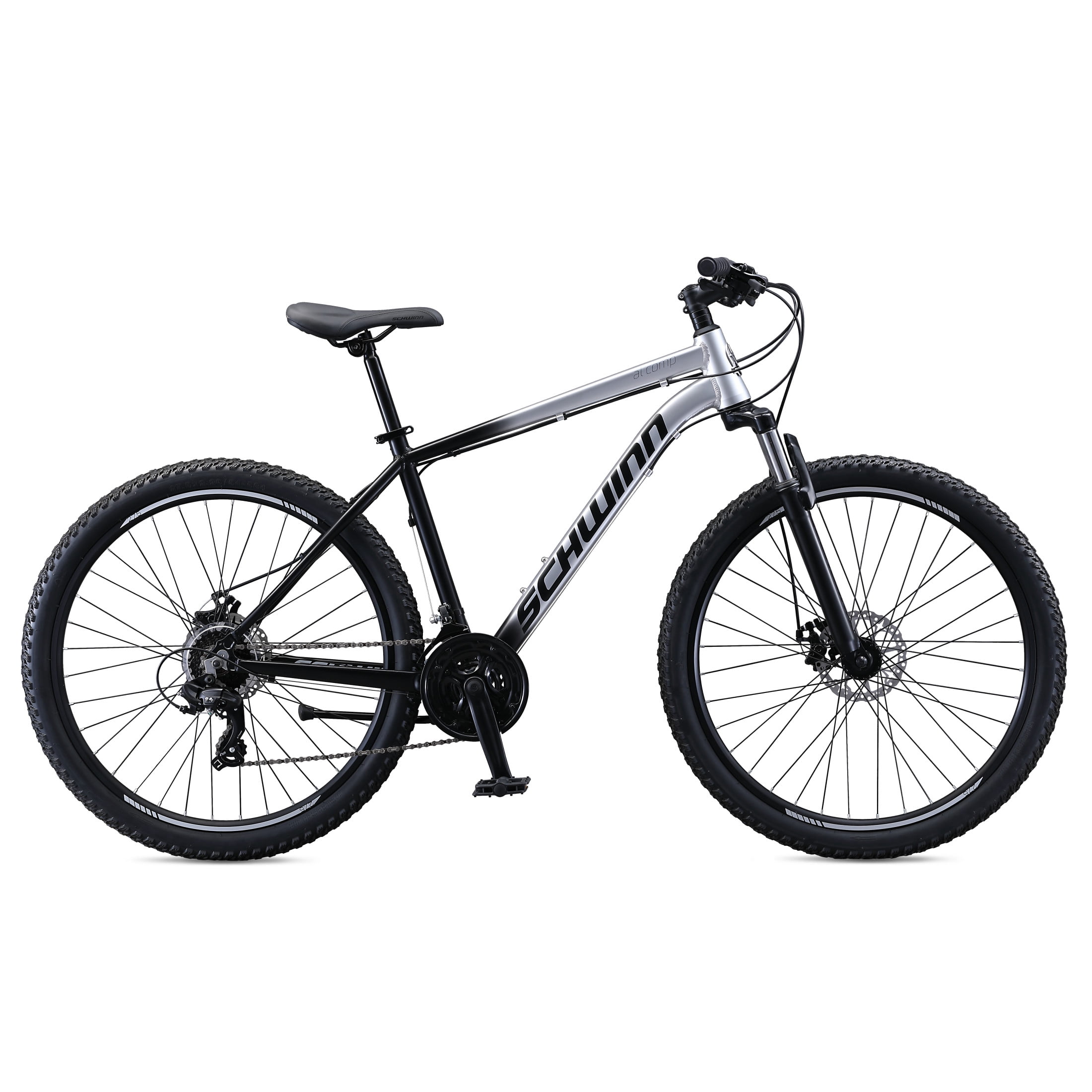 Schwinn AL Comp Mountain Bike, 27.5-in. Wheels, 21 Speed Adult Bicycle, Grey