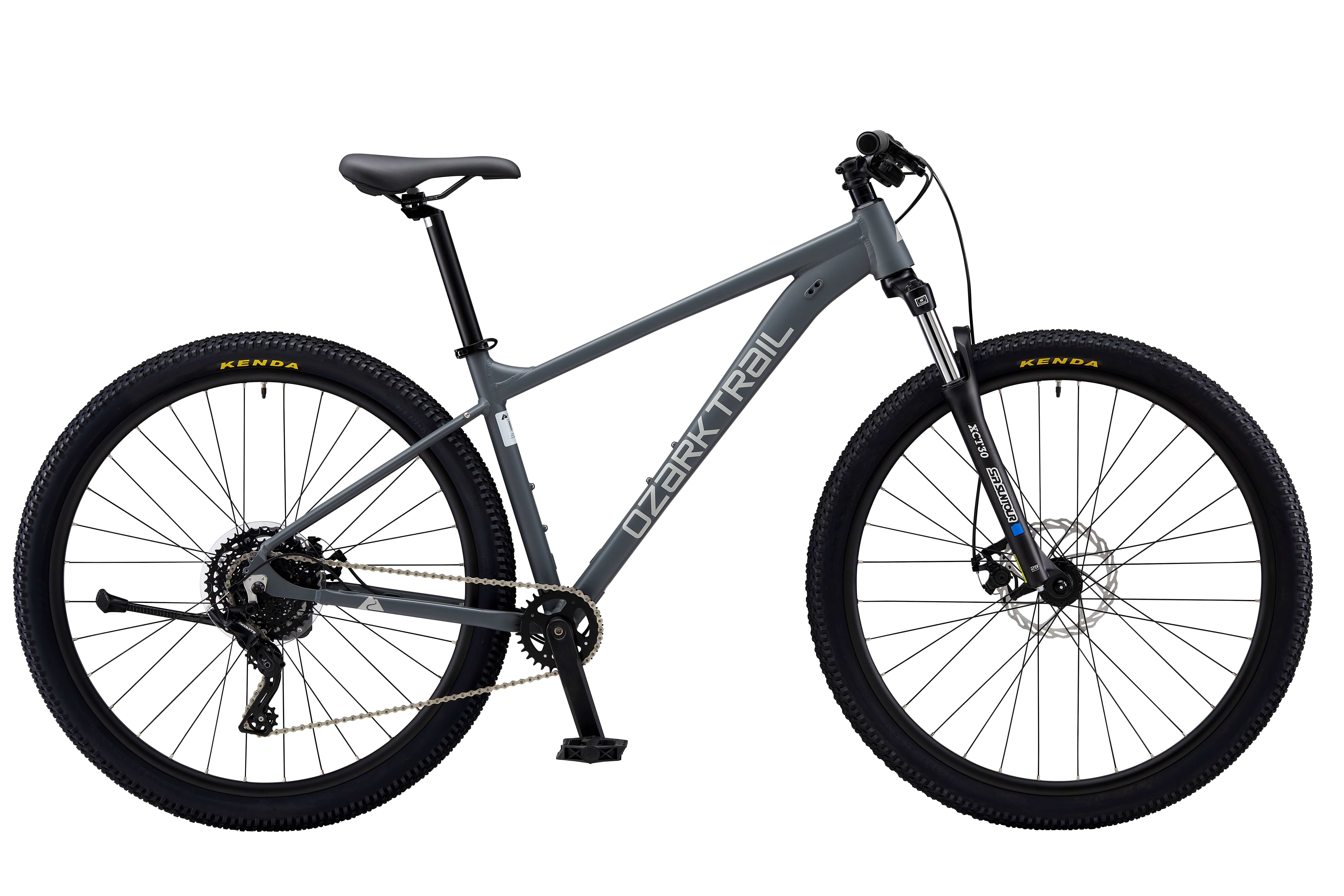 29" Ozark Trail Ridge Mountain Bike, Medium Frame, Fits Riders 5'7" - 5'11", Gray, Adult