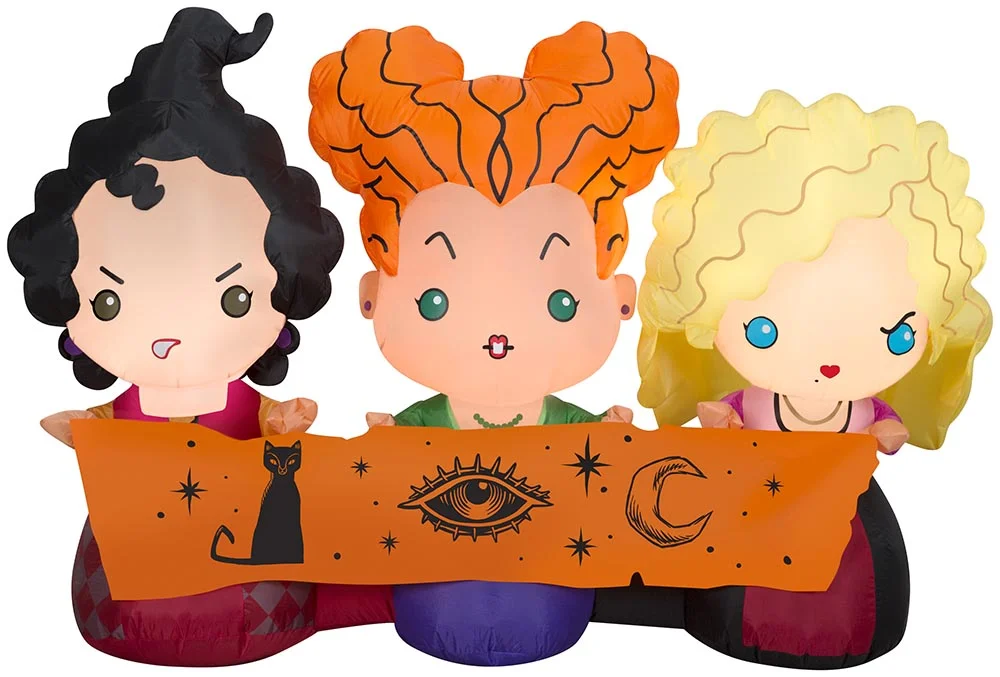 3.5' Tall Gemmy Hocus Pocus Sisters Airblown Halloween Inflatable Yard Decoration 220556