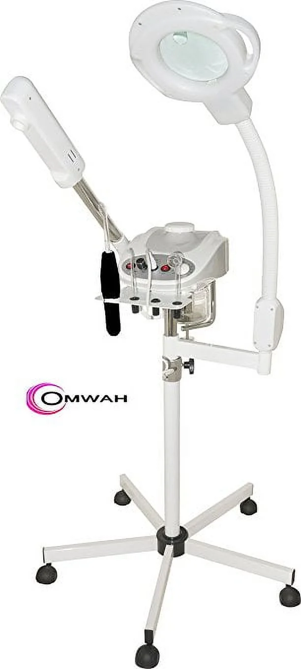 3-in-1 Facial Steamer LED Magnifying Glass High Frequency Spa Equipment