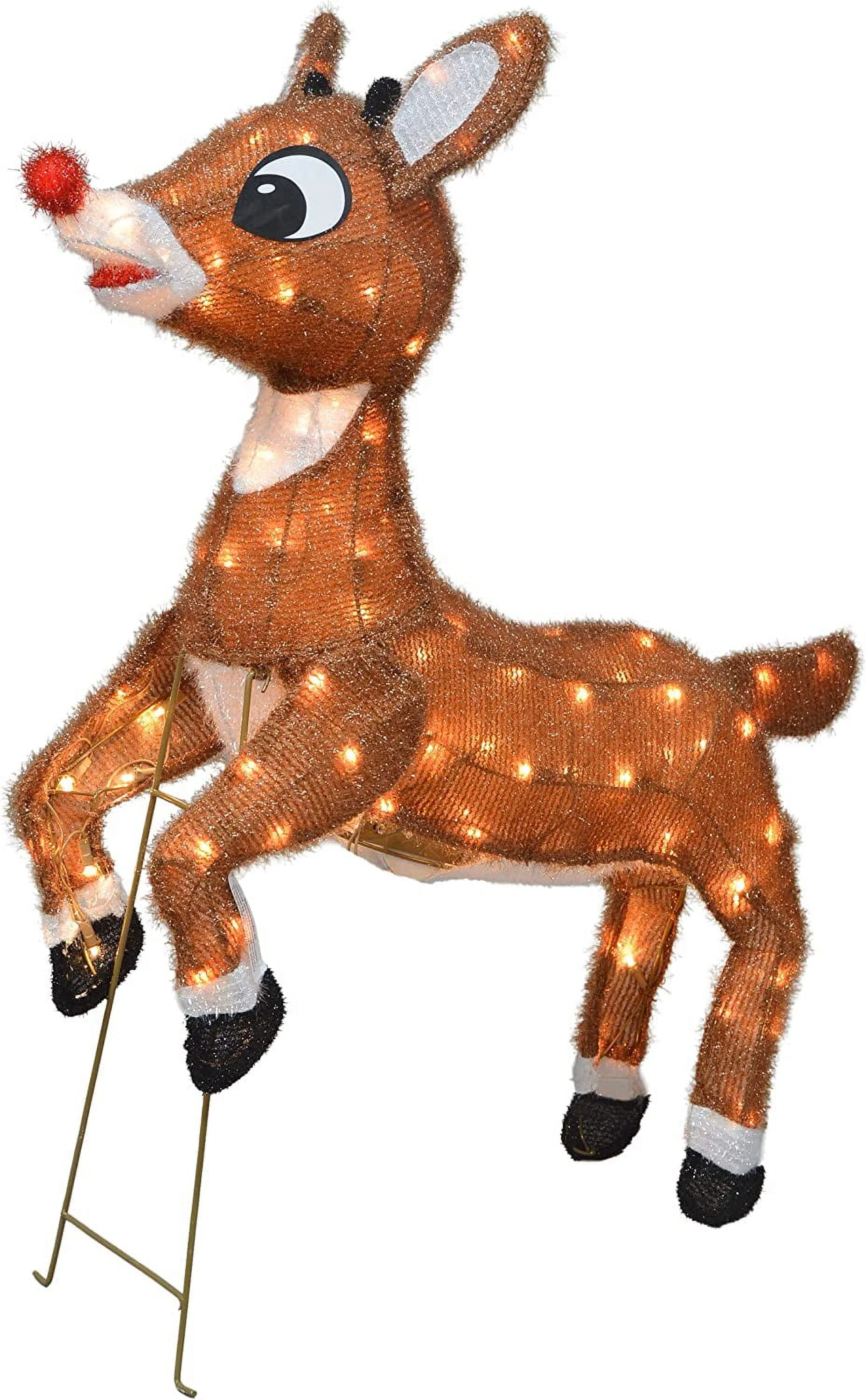 3D Rudolph The Red-Nosed Reindeer 36" Animated Outdoor Christmas Decor Yard Art