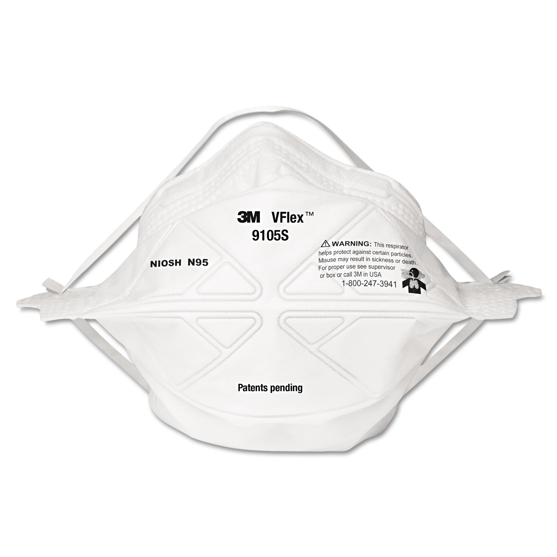 3M VFlex Particulate Respirator N95, Small, 50/box -MMM9105S