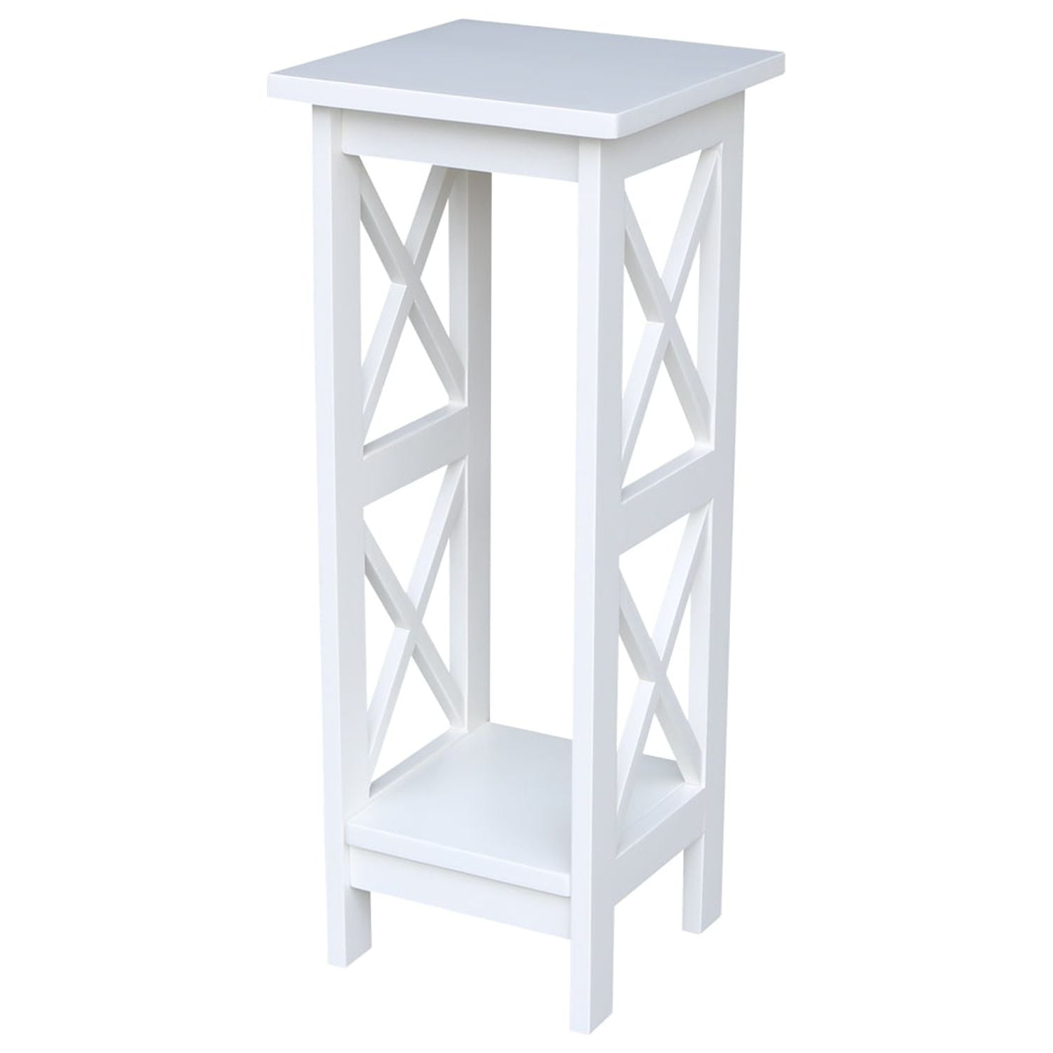 Solid Wood 30" X-Sided Plant Stand