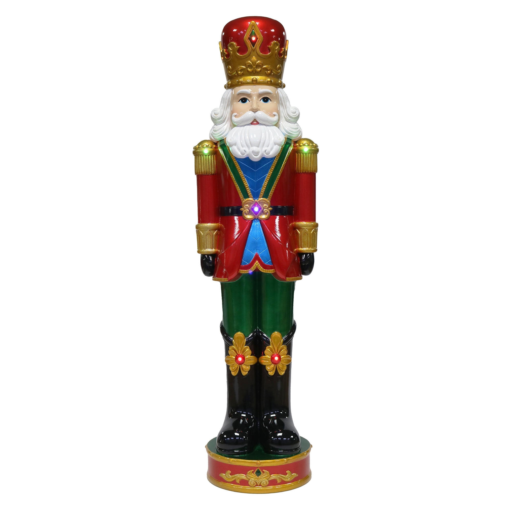 32 in Christmas Nutcracker with LED Lights up in Metallic Color, by Holiday Time