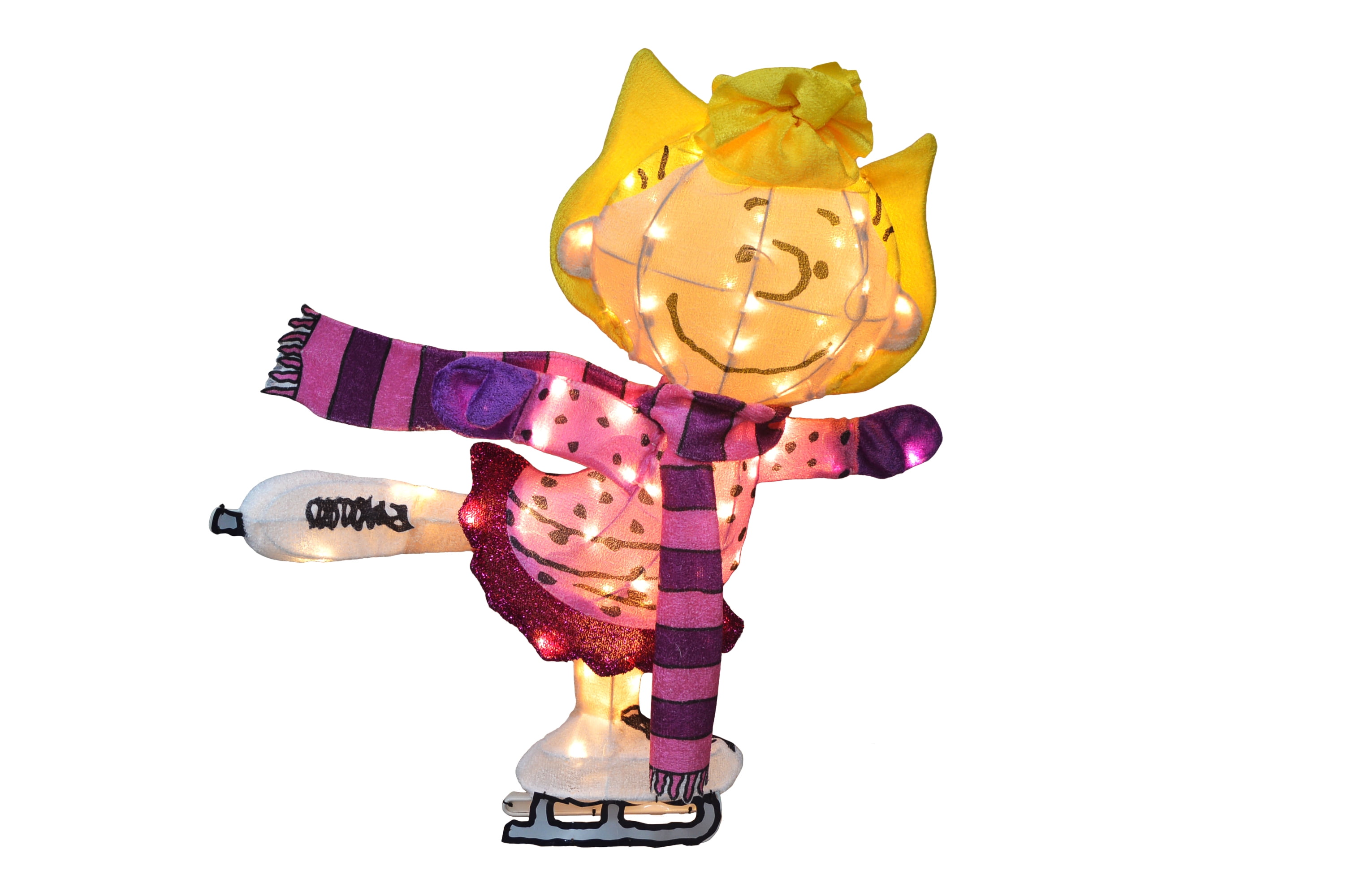 32INCH Skating Sally Peanuts 3D Lighted LED Holiday Charlie Brown Christmas Yard Decor