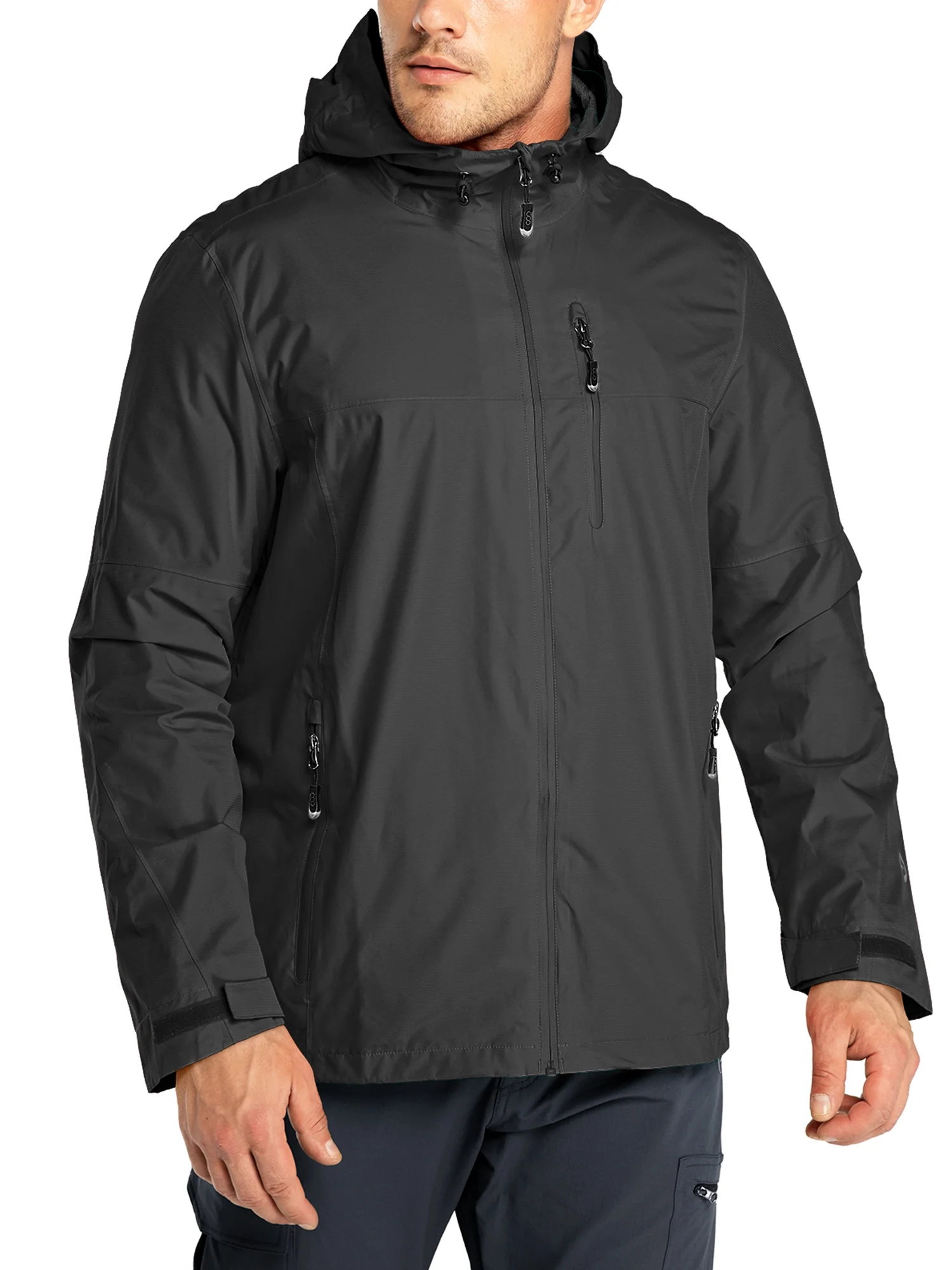33,000ft Waterproof Lightweight Windbreaker Rain Jacket, (Men's L)